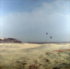 "Concentración", Early 21st Century Acrylic on Wood Panel by Artist Cesc Farré