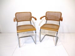 Cesca Arm Chairs by Marcel Breuer Italy