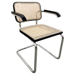 Fauteuil Cesca par Marcel Breuer pour Gavina Knoll, Italie - années 1970, cannage, ébonisé