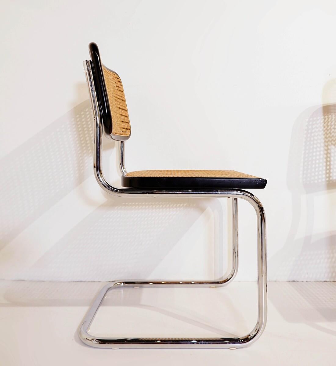 Cesca B32 Chairs by Marcel Breuer, Gavina Edition, Set of 4 In Good Condition In Brussels , BE
