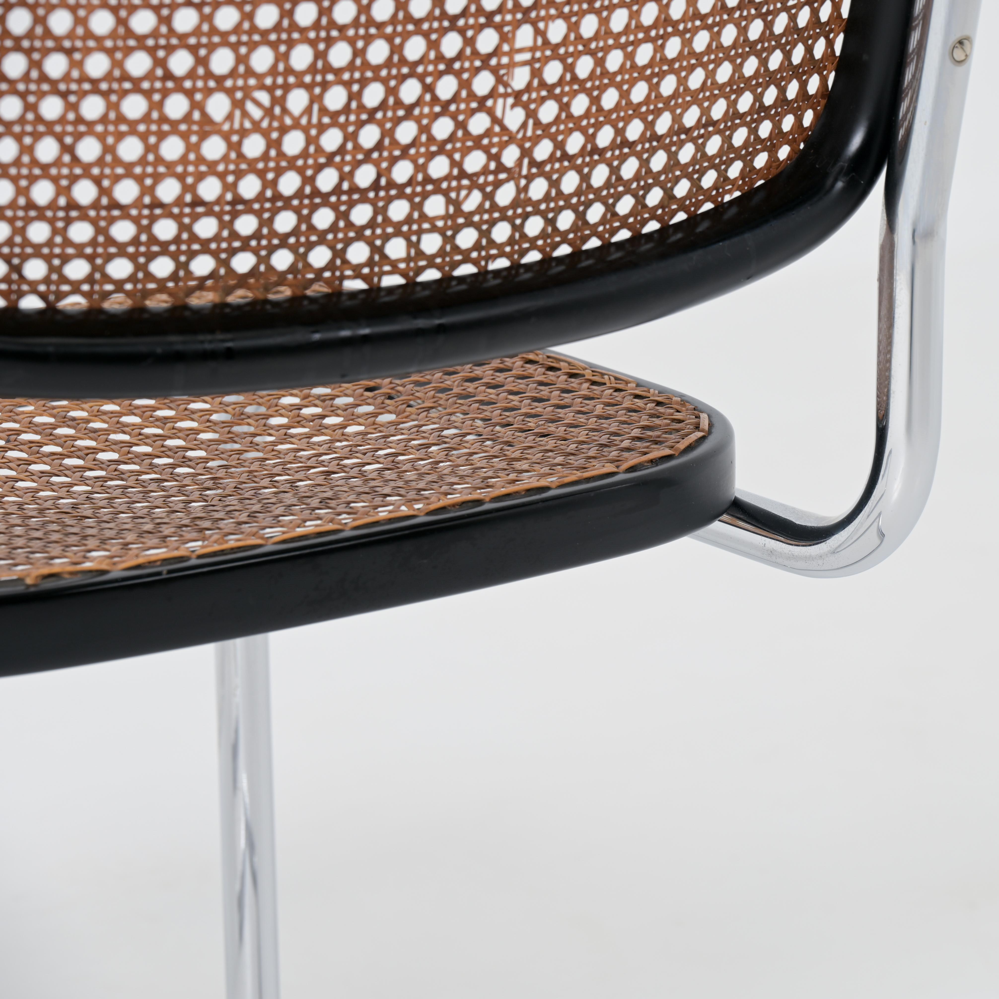 'Cesca' B32 Side Chairs by Marcel Breuer for Gavina in vendita 3