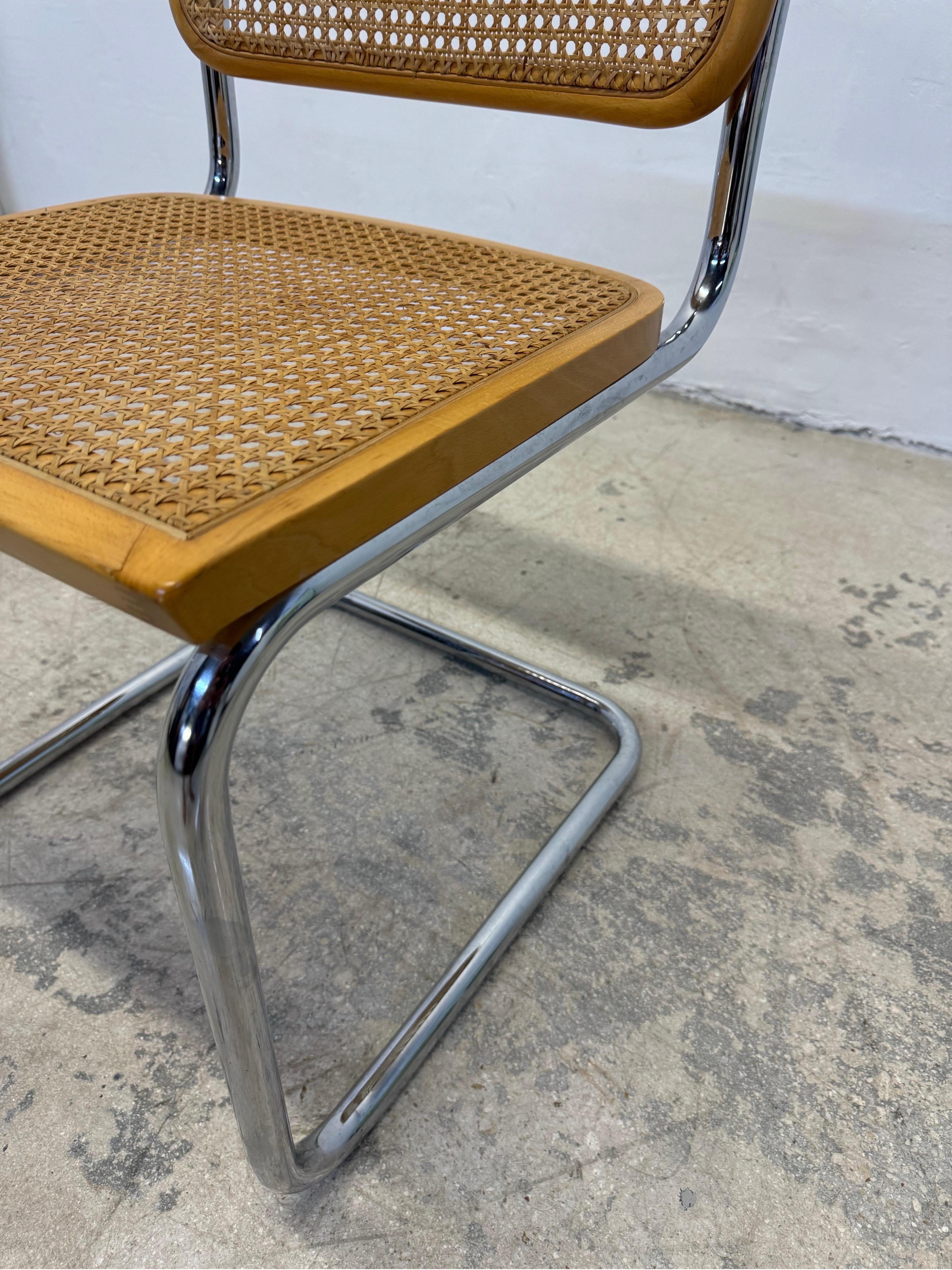 Cesca Cantilevered Chrome and Cane Chair After Marcel Breuer, Italy 1970s For Sale 4