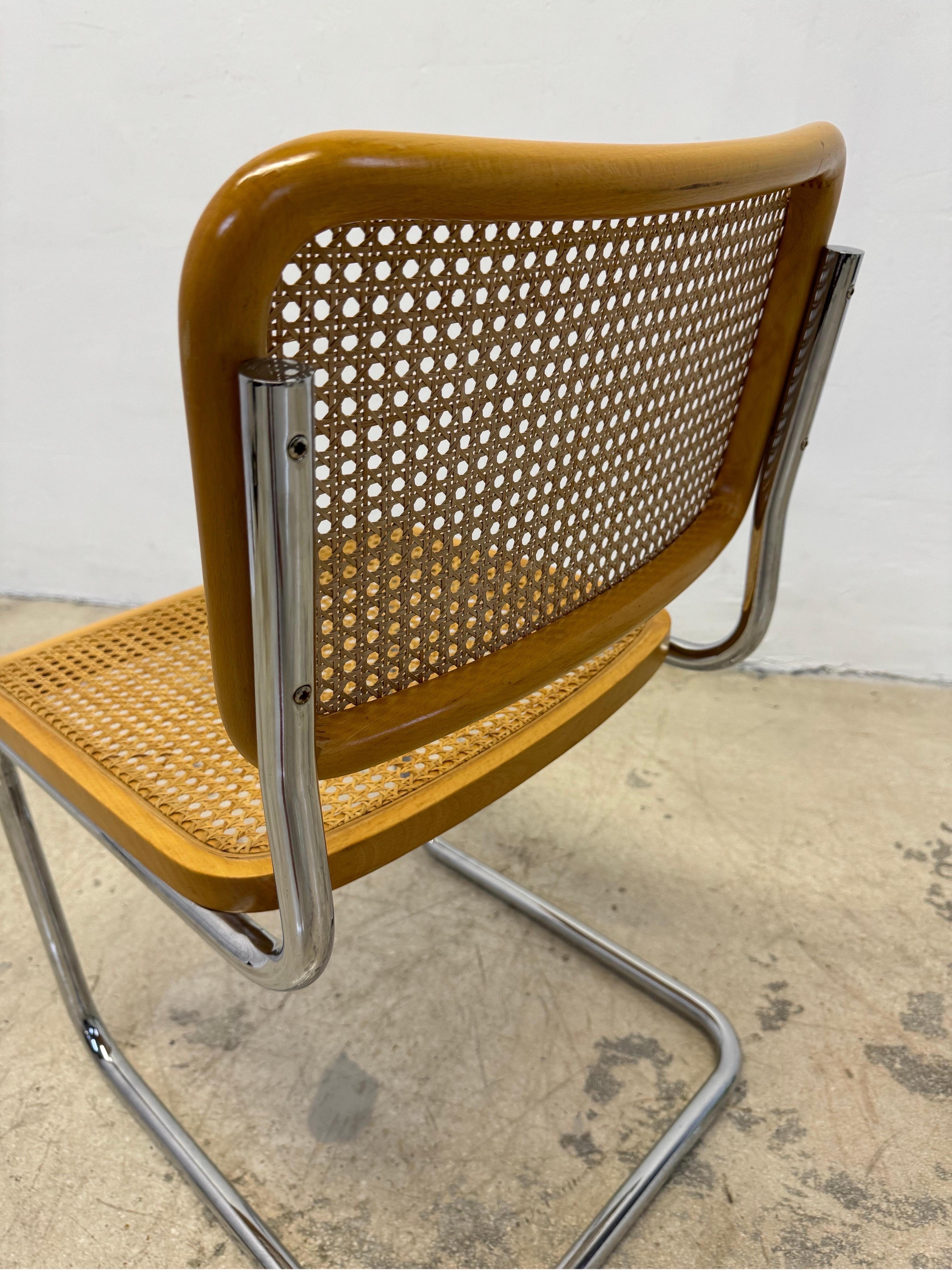 Cesca Cantilevered Chrome and Cane Chair After Marcel Breuer, Italy 1970s For Sale 5