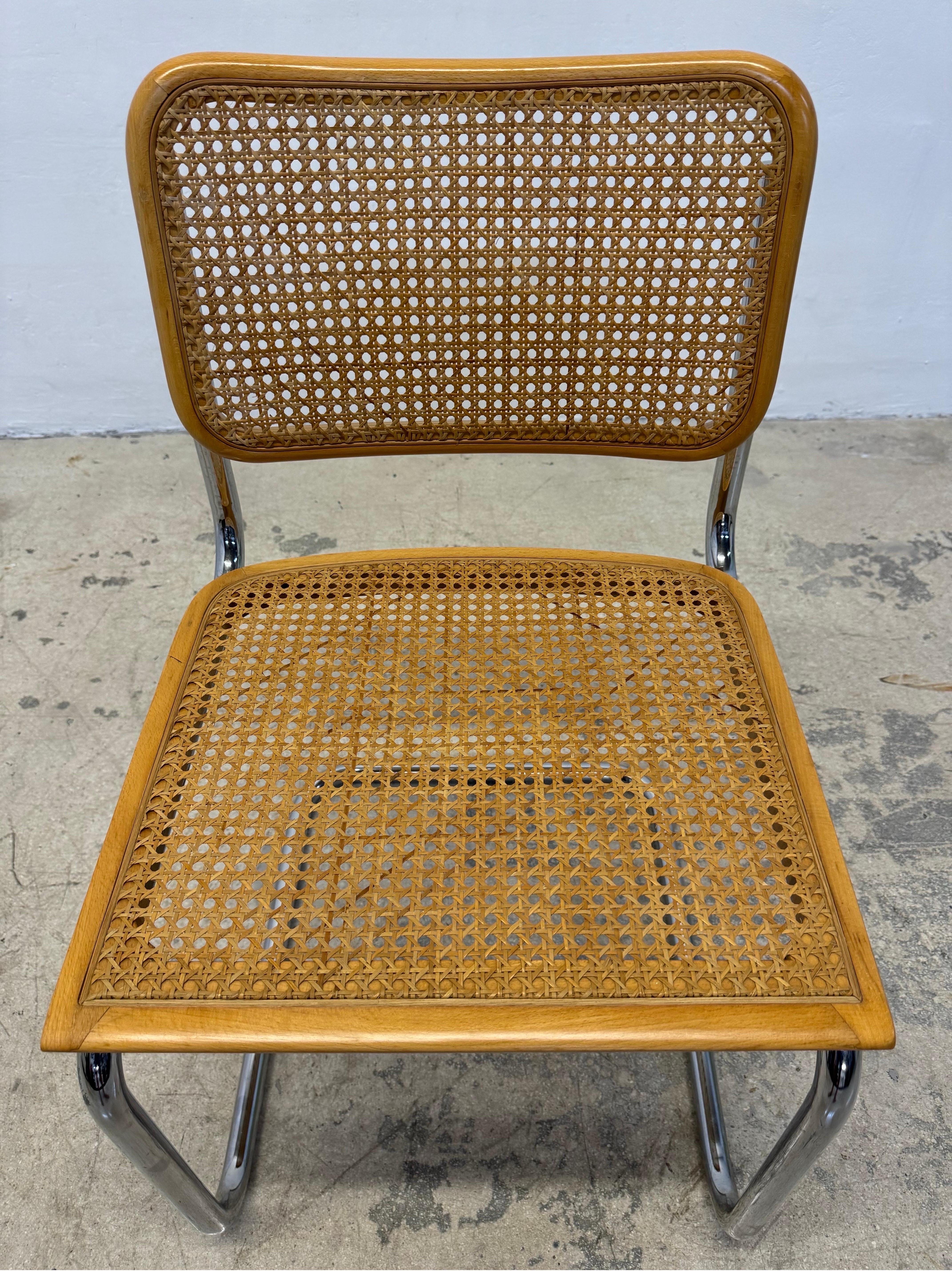Cesca Cantilevered Chrome and Cane Chair After Marcel Breuer, Italy 1970s For Sale 2