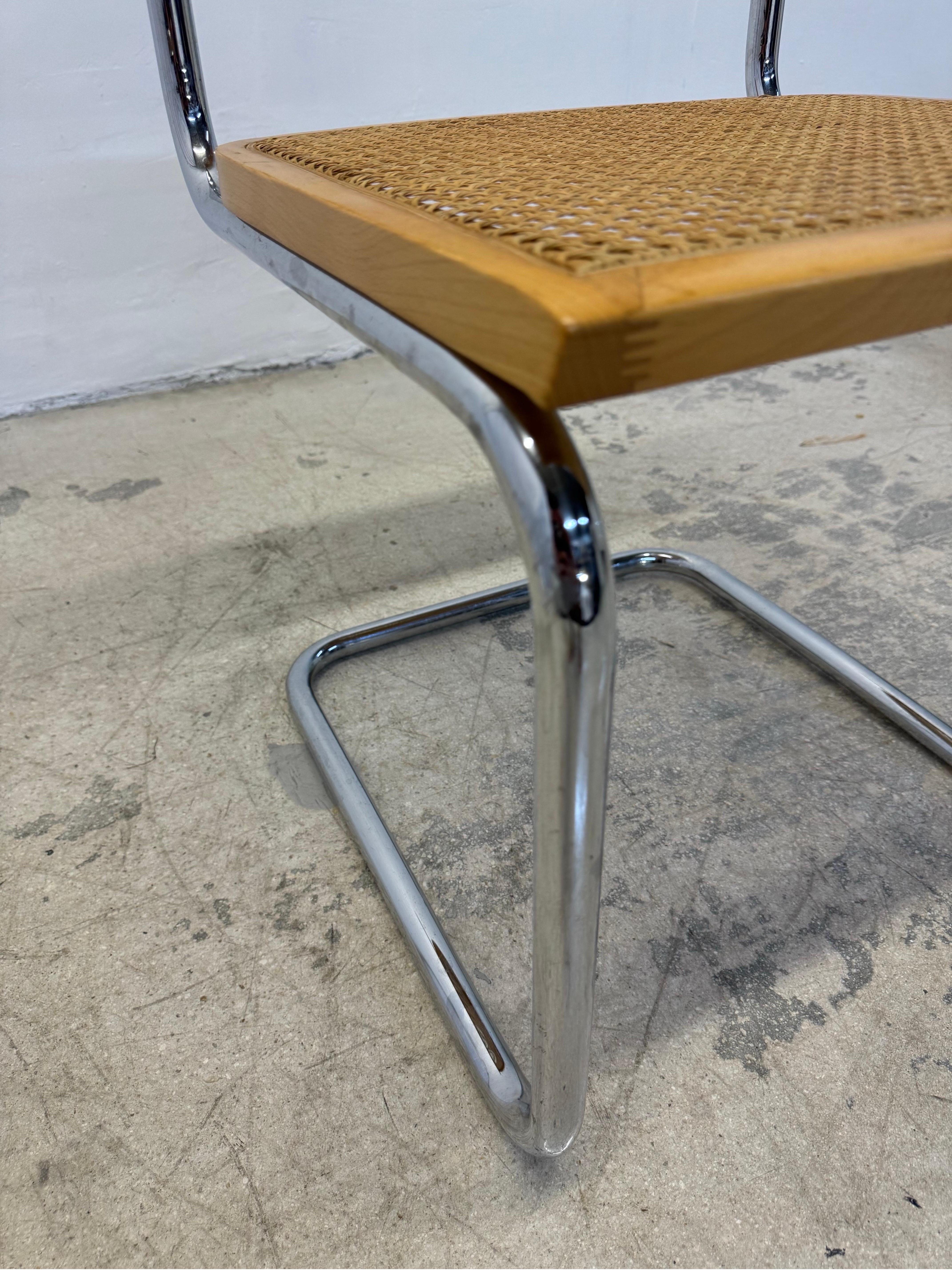 Cesca Cantilevered Chrome and Cane Chair After Marcel Breuer, Italy 1970s For Sale 3