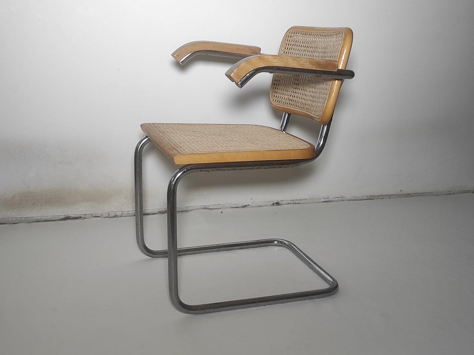 D'après Marcel Breuer Chaise Cesca Italie années 1960