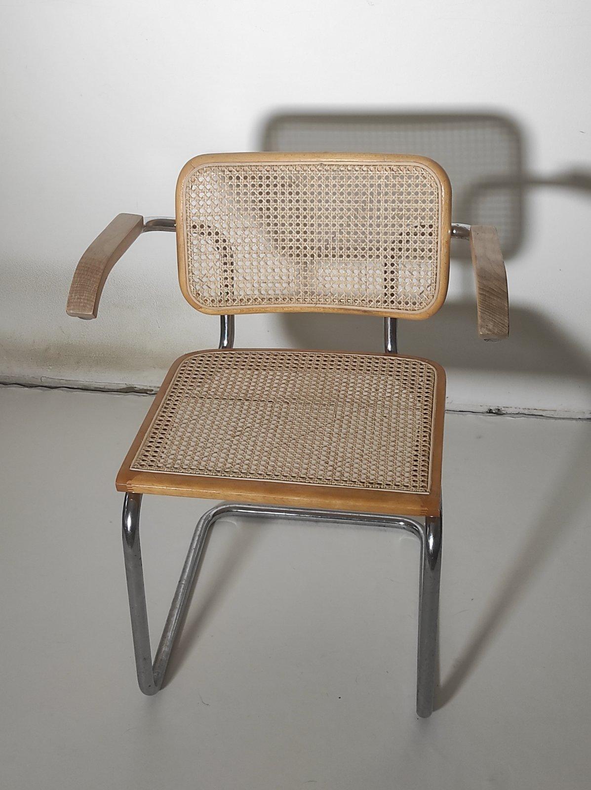 Mid-Century Modern Chaise Cesca d'après Marcel Breuer, Italie, années 1960 en vente