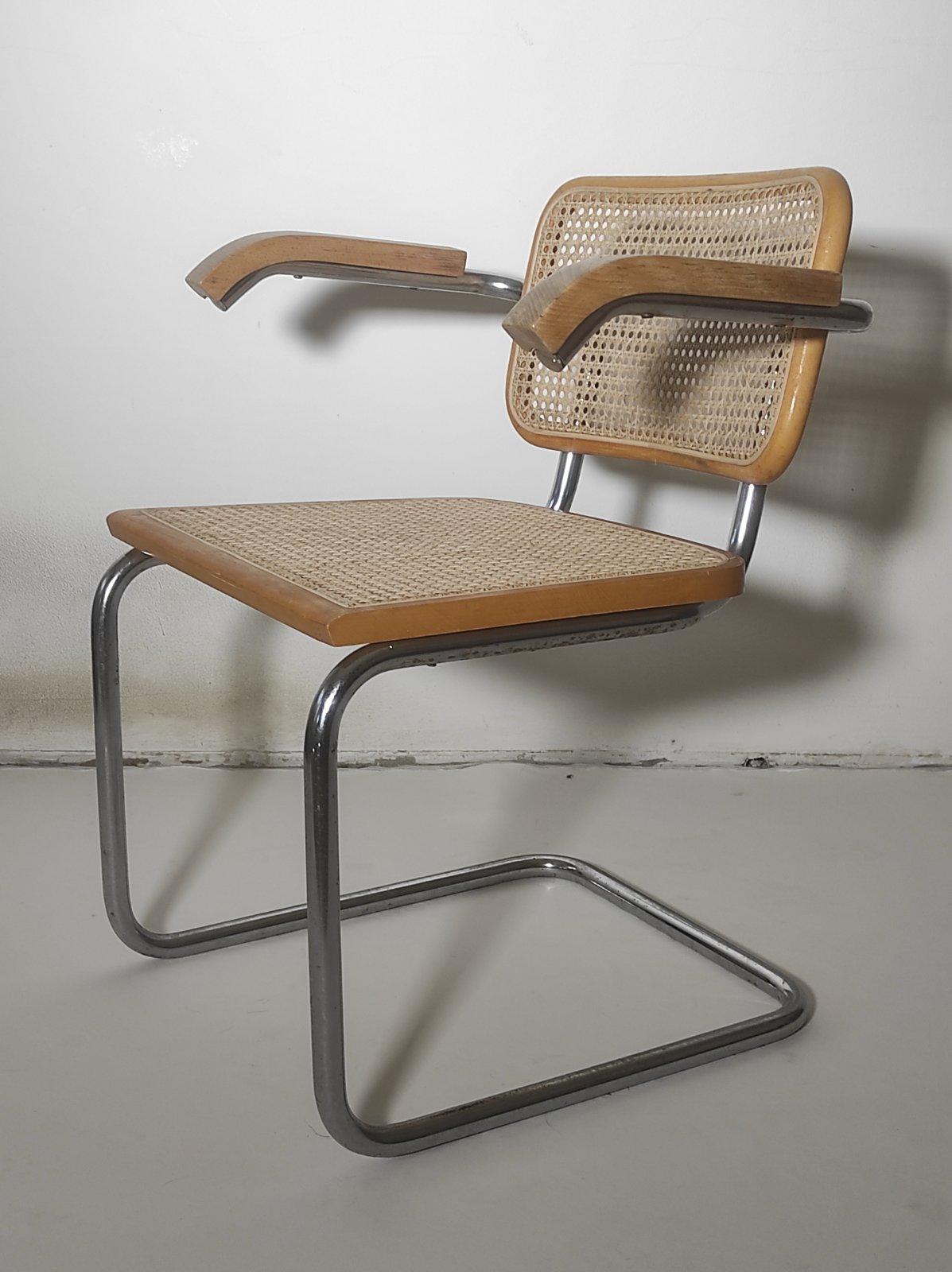 Cane Cesca Chair After Marcel Breuer Italy 1960s For Sale
