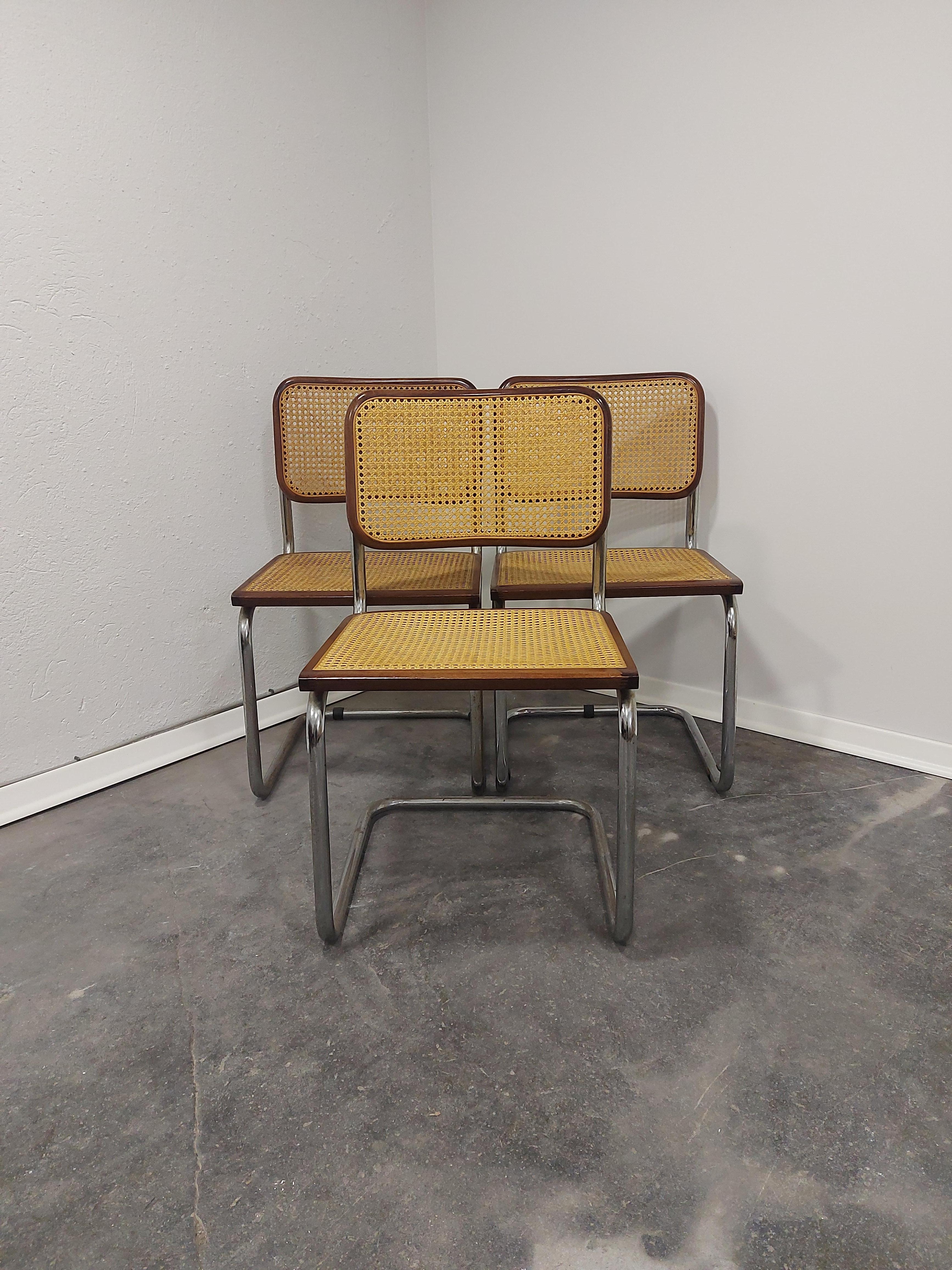 Cesca chair, 1970s
Designer Marcel Breuer
Design Period: 1920 to 1949
Production Period: 1970 to 1979
Style: Midcentury
Detailed Condition: This vintage item is in its original state. It has no defects and no restorations. Visible signs of use