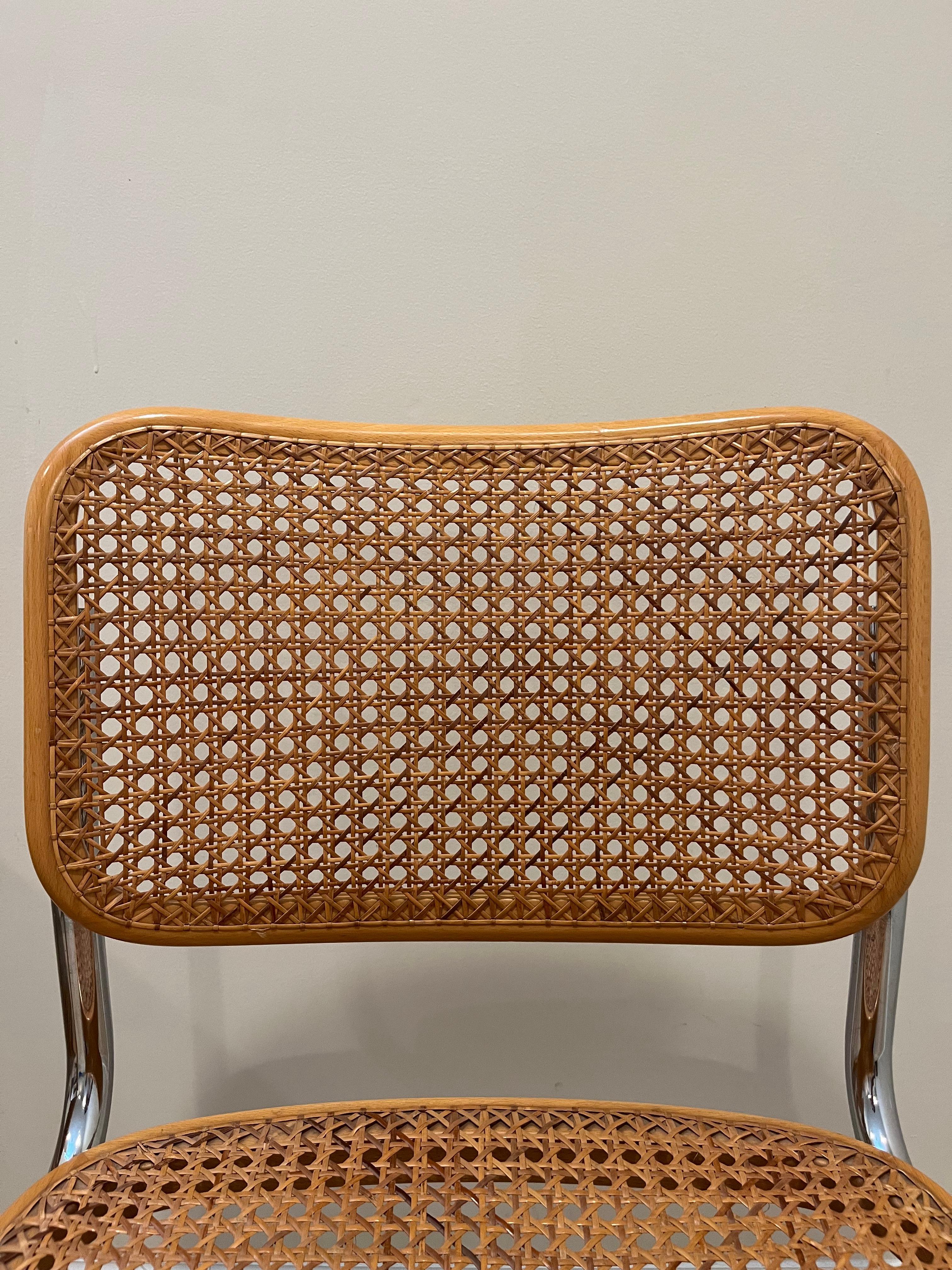 Mid-Century Modern Chaise Cesca de Marcel Breuer pour Knoll, fabriquée par Gavina, 1973
