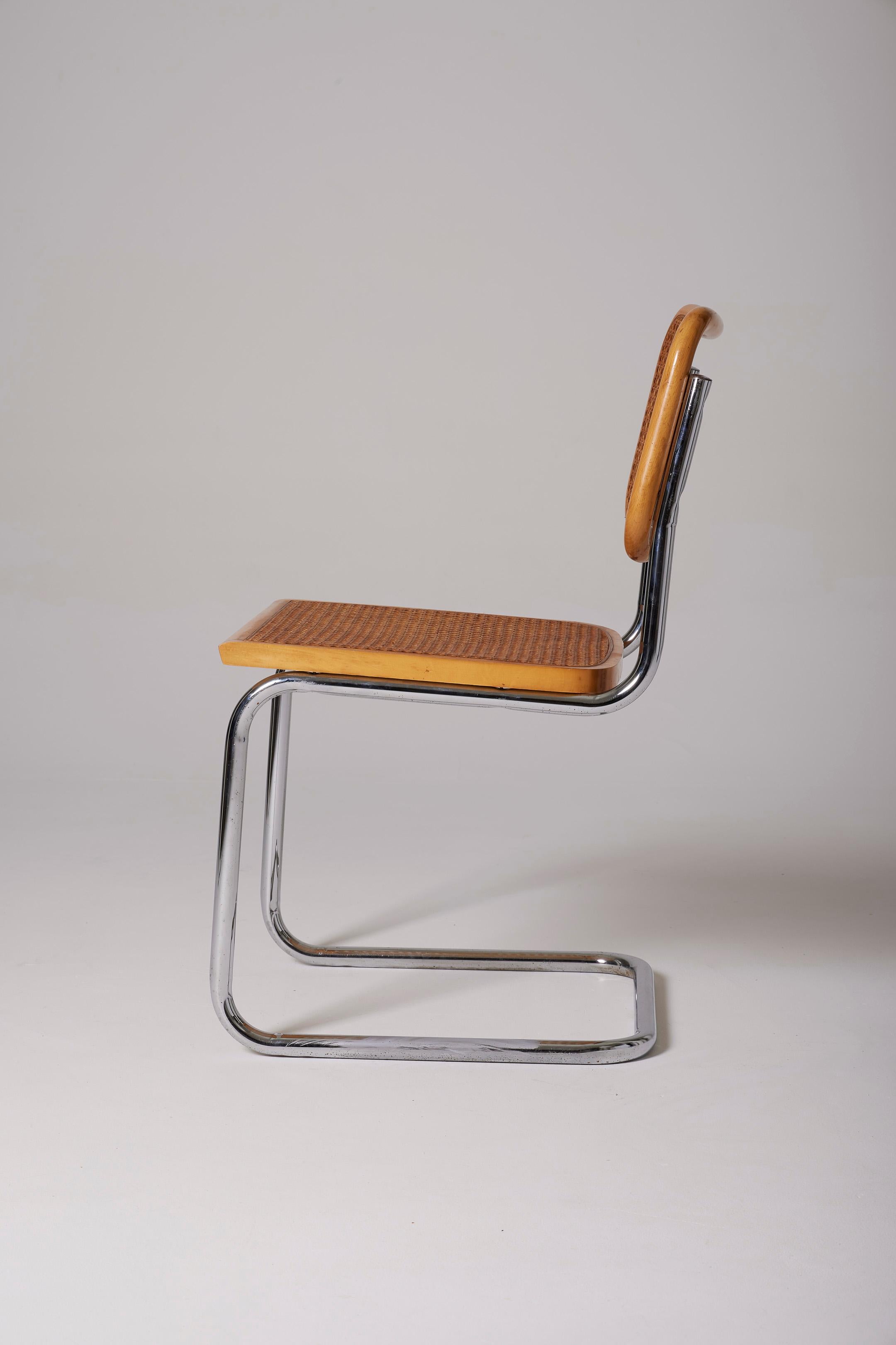 Metal Cesca chair by Marcel Breuer