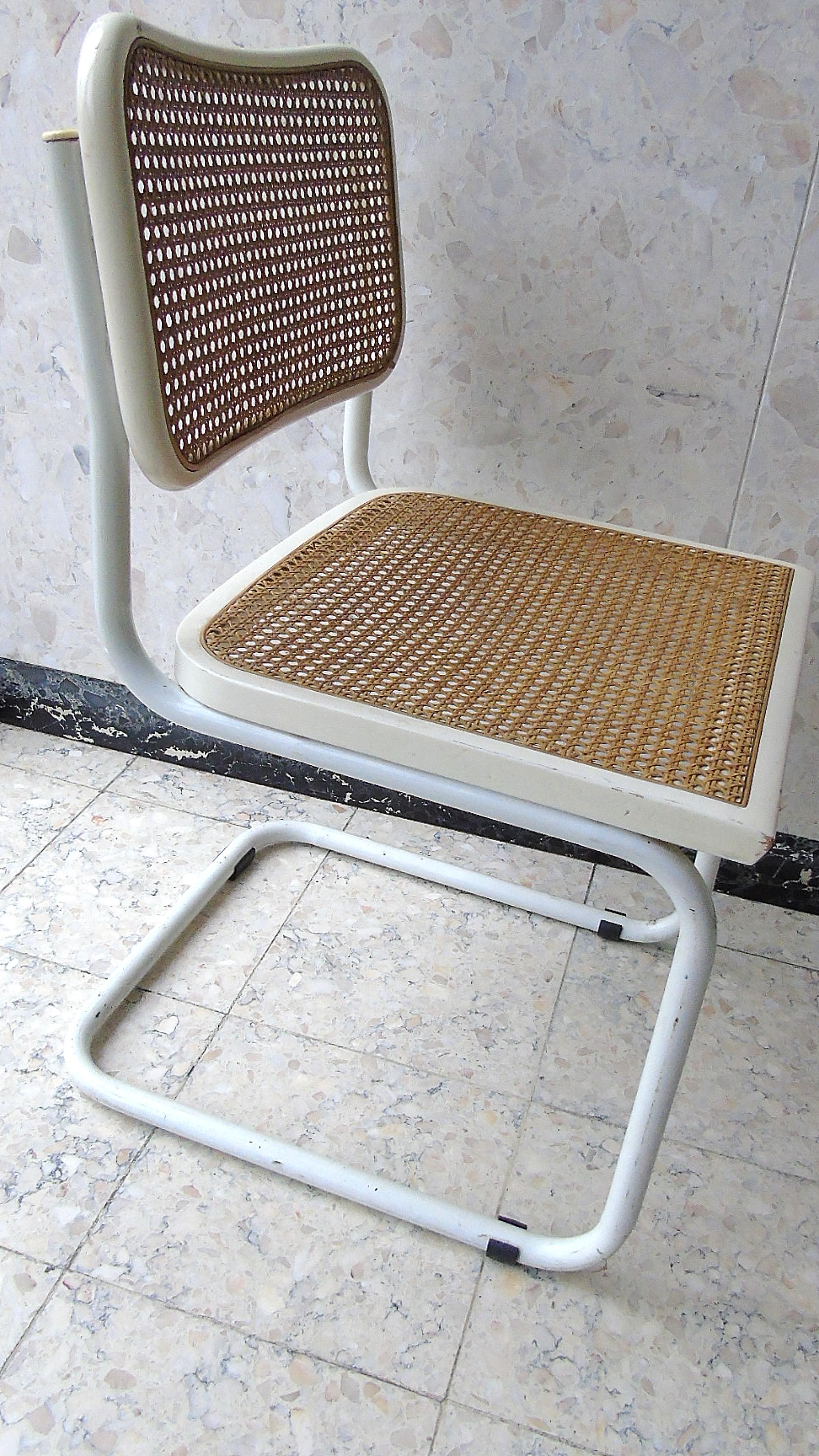 Italian Cesca Chair by Marcel Breuer Set of Three, 1970s