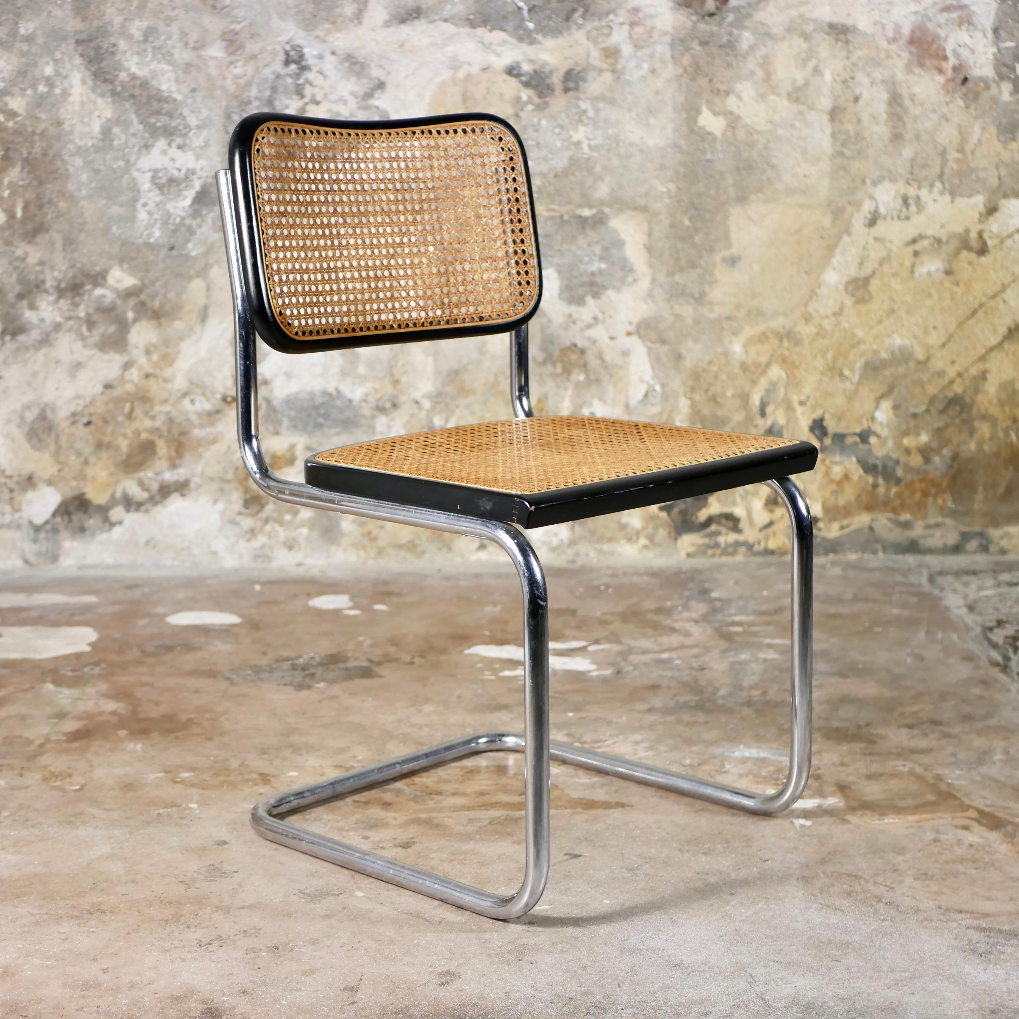 Italian Cesca chair designed by Marcel Breuer, made in Italy, 1970
