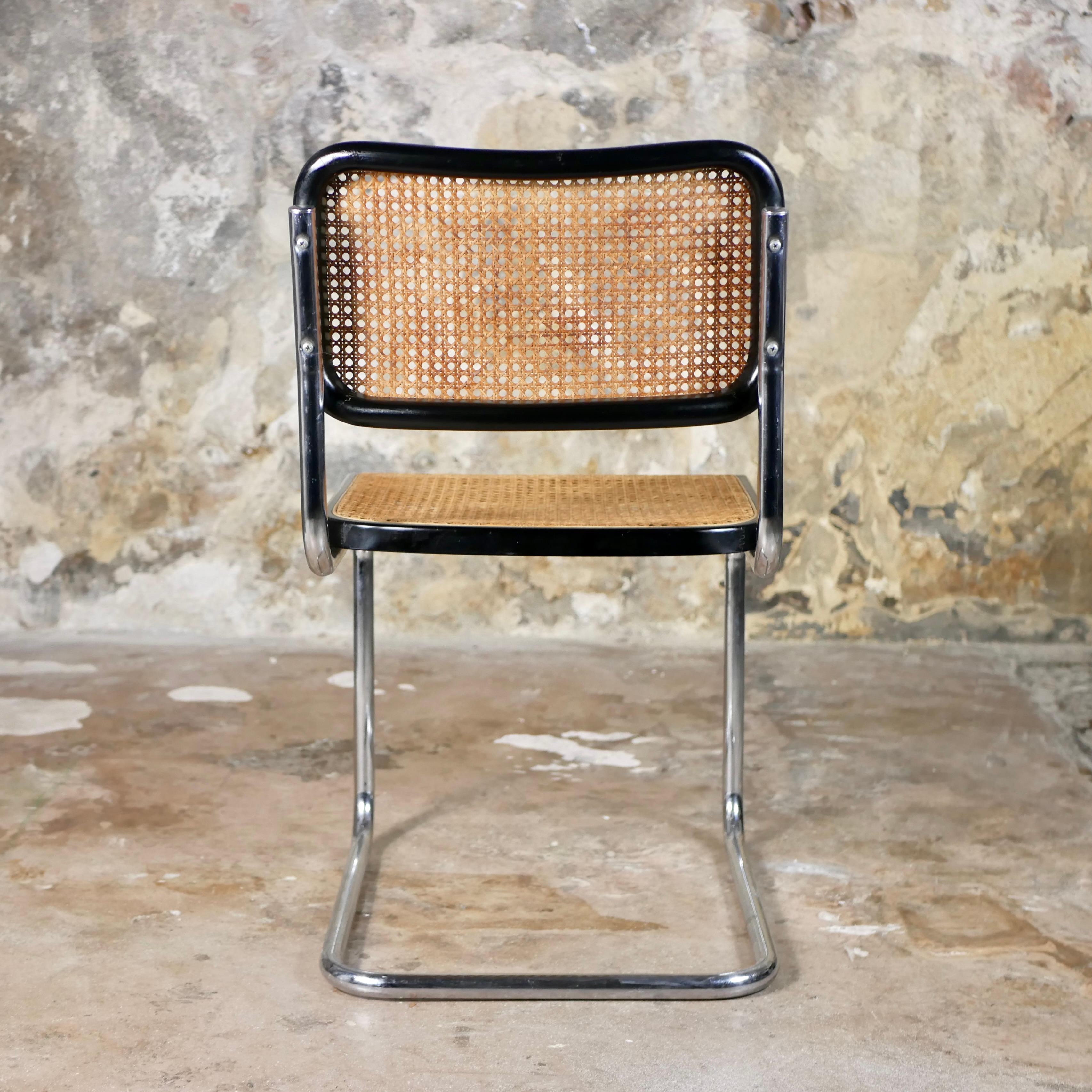 Cane Cesca chair designed by Marcel Breuer, made in Italy, 1970