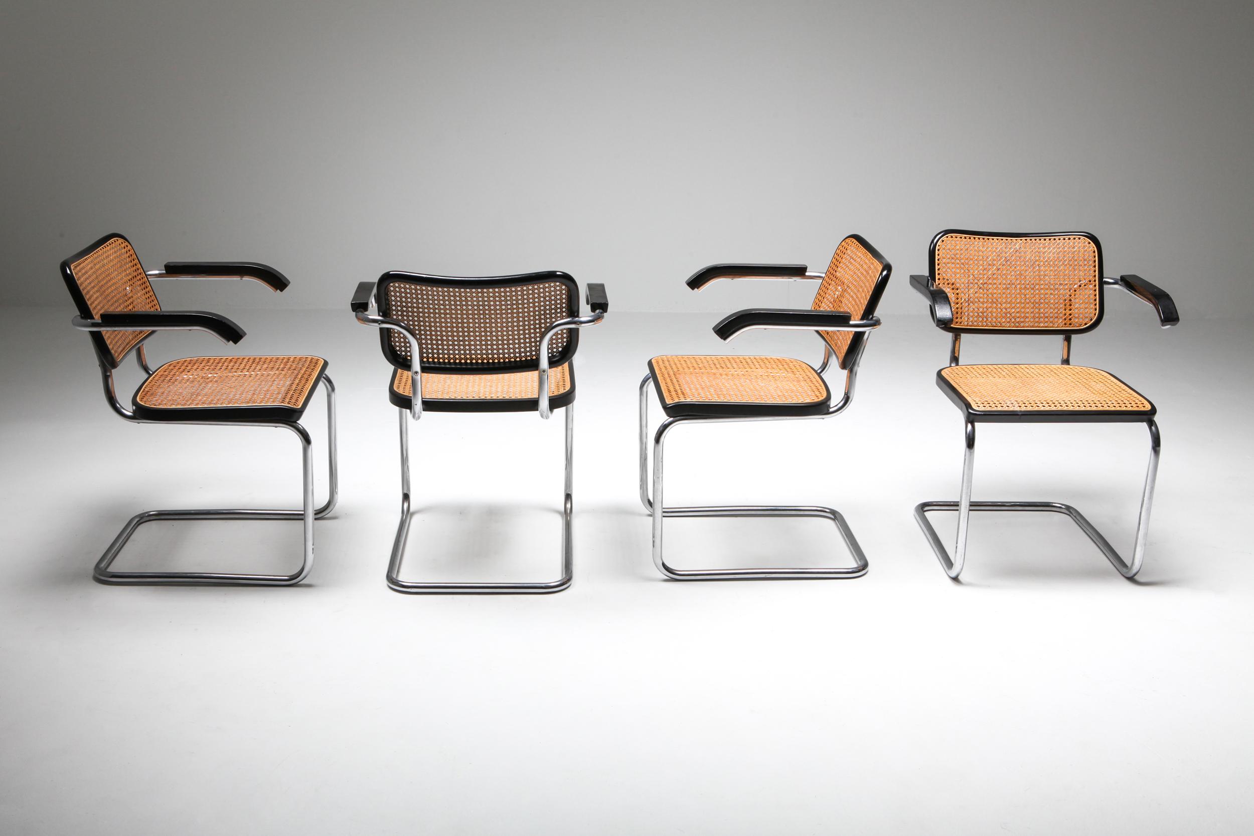 Cesca Dining Chairs 'B64' Marcel Breuer for Thonet 4