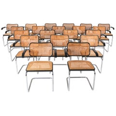 Cesca-Esszimmerstühle 'B64' Marcel Breuer für Thonet:: Vierer-Set