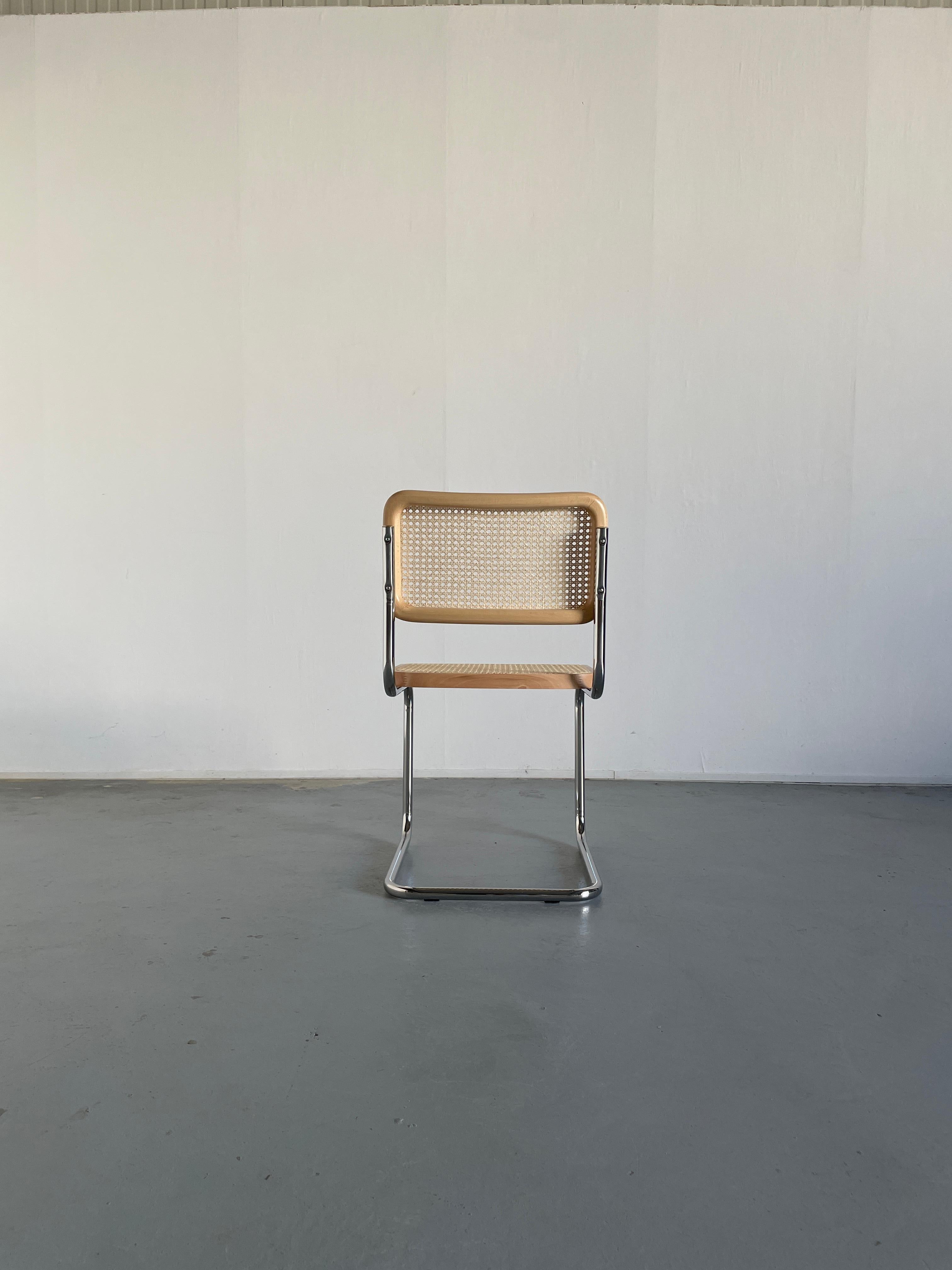 Cesca Mid Century Cantilever Chair, Marcel Breuer B32 Design For Sale 3