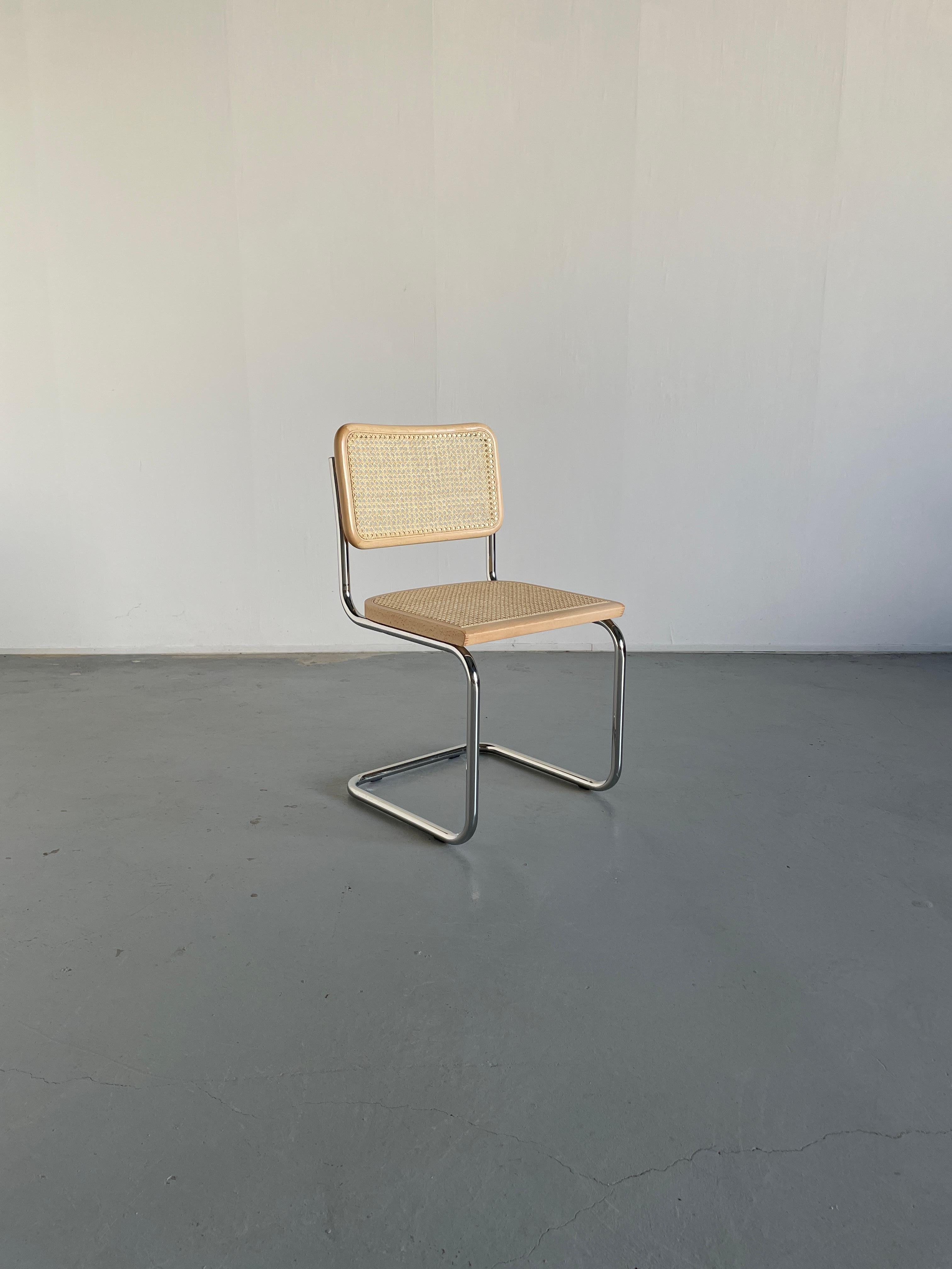Bauhaus Cesca Mid Century Cantilever Chair, Marcel Breuer B32 Design For Sale