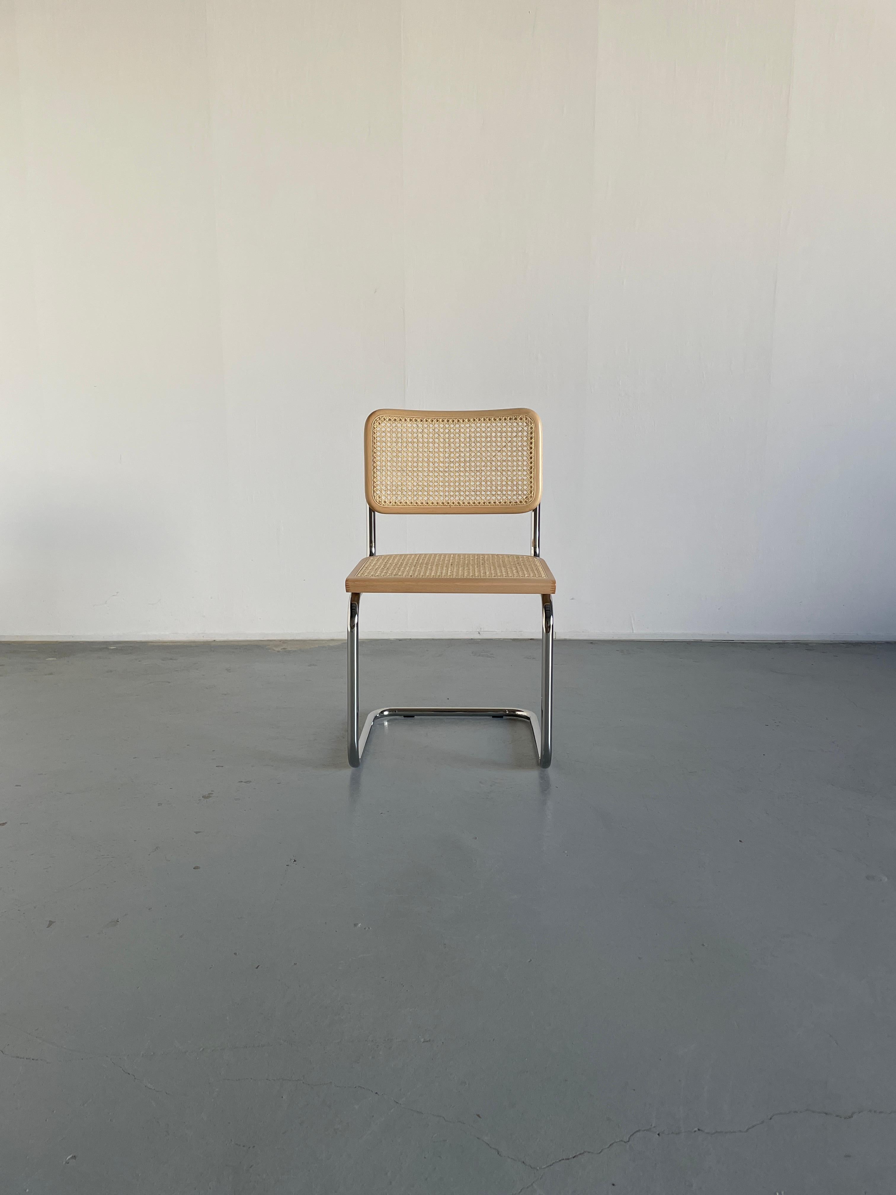 Contemporary Cesca Mid Century Cantilever Chair, Marcel Breuer B32 Design For Sale