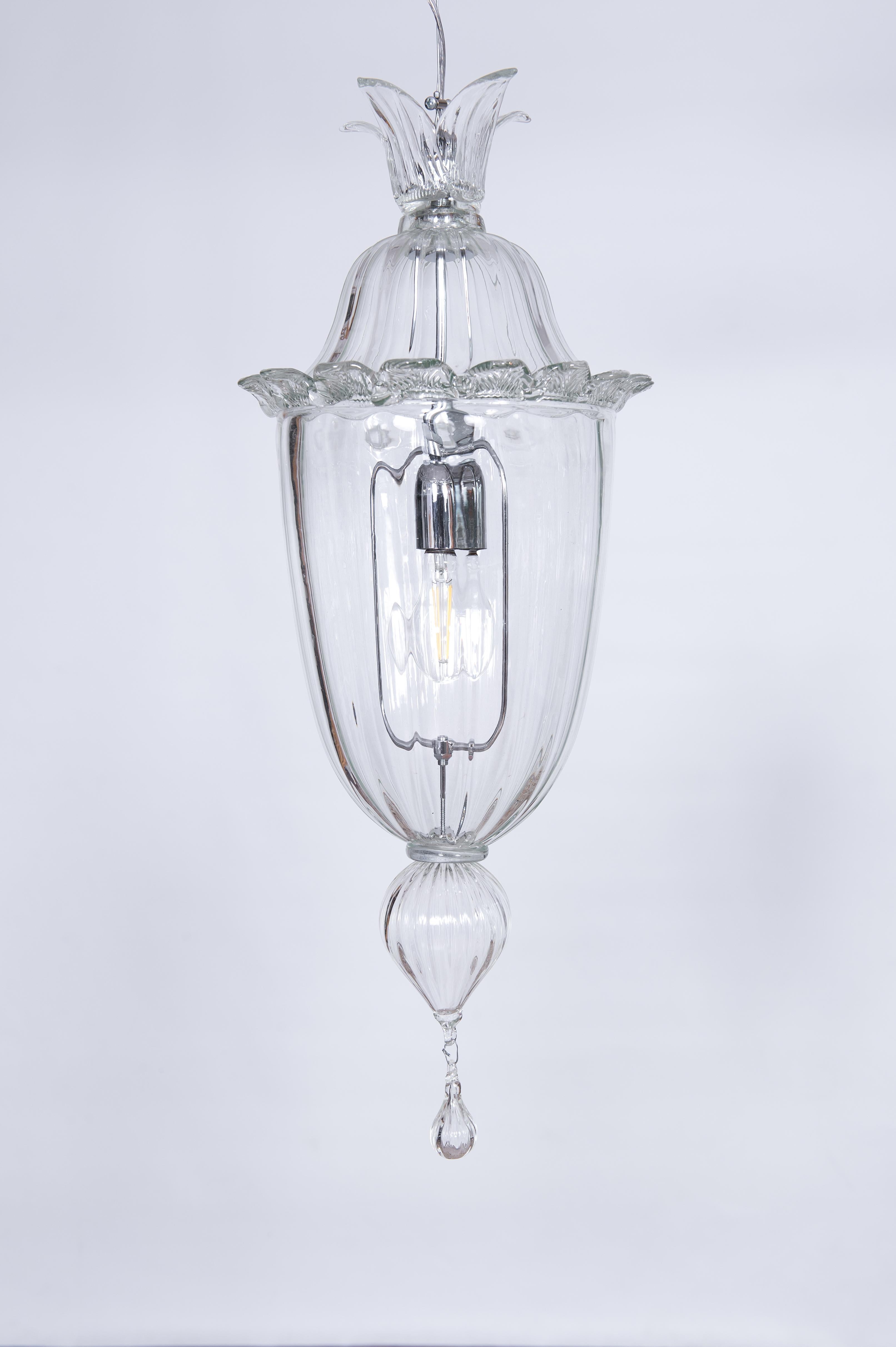 Cesendelli Chandelier in Transparent Murano Glass Modern, Italy For Sale 5