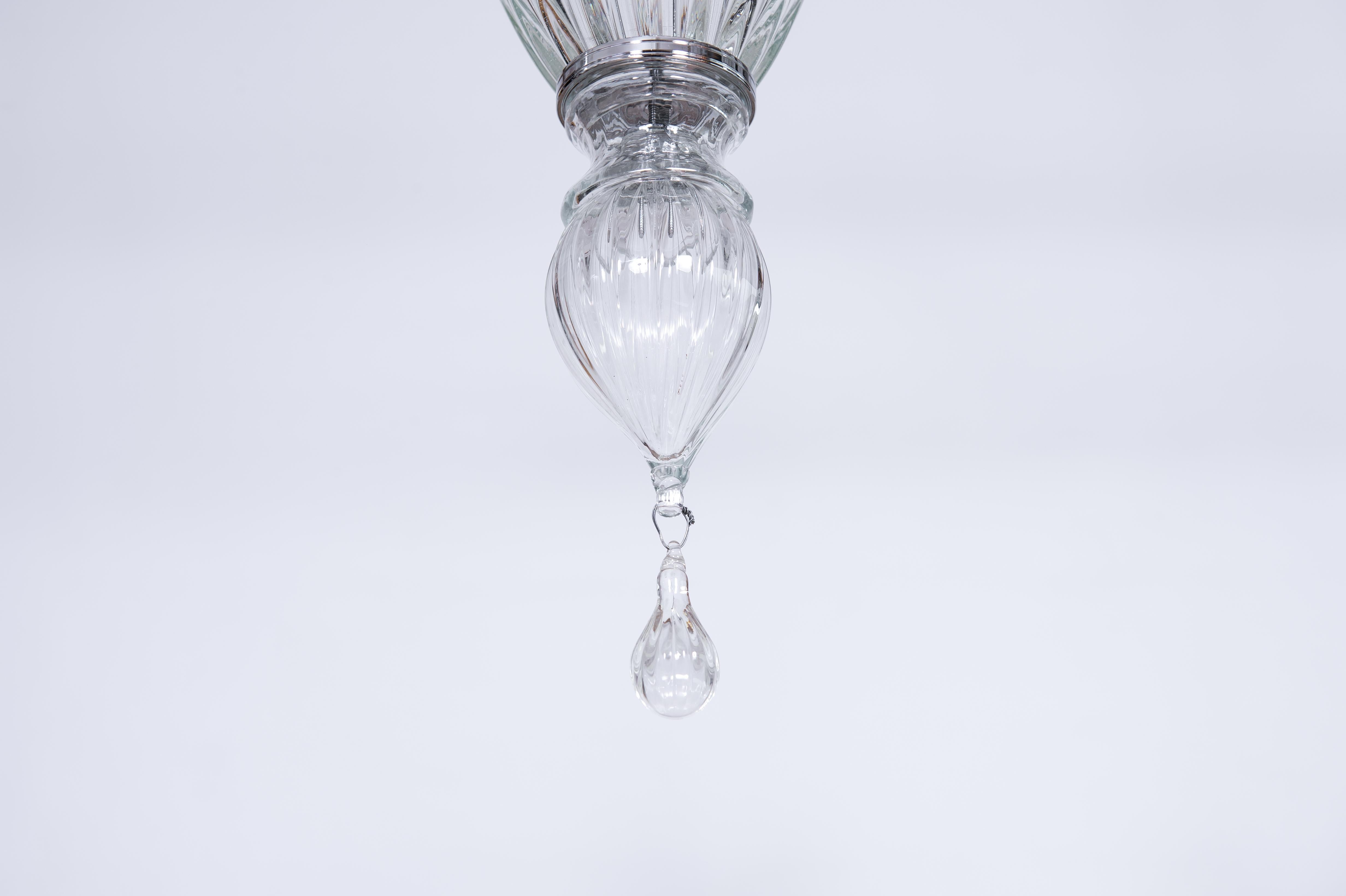 Cesendelli Chandelier in Transparent Murano Glass Modern, Italy In New Condition For Sale In Villaverla, IT