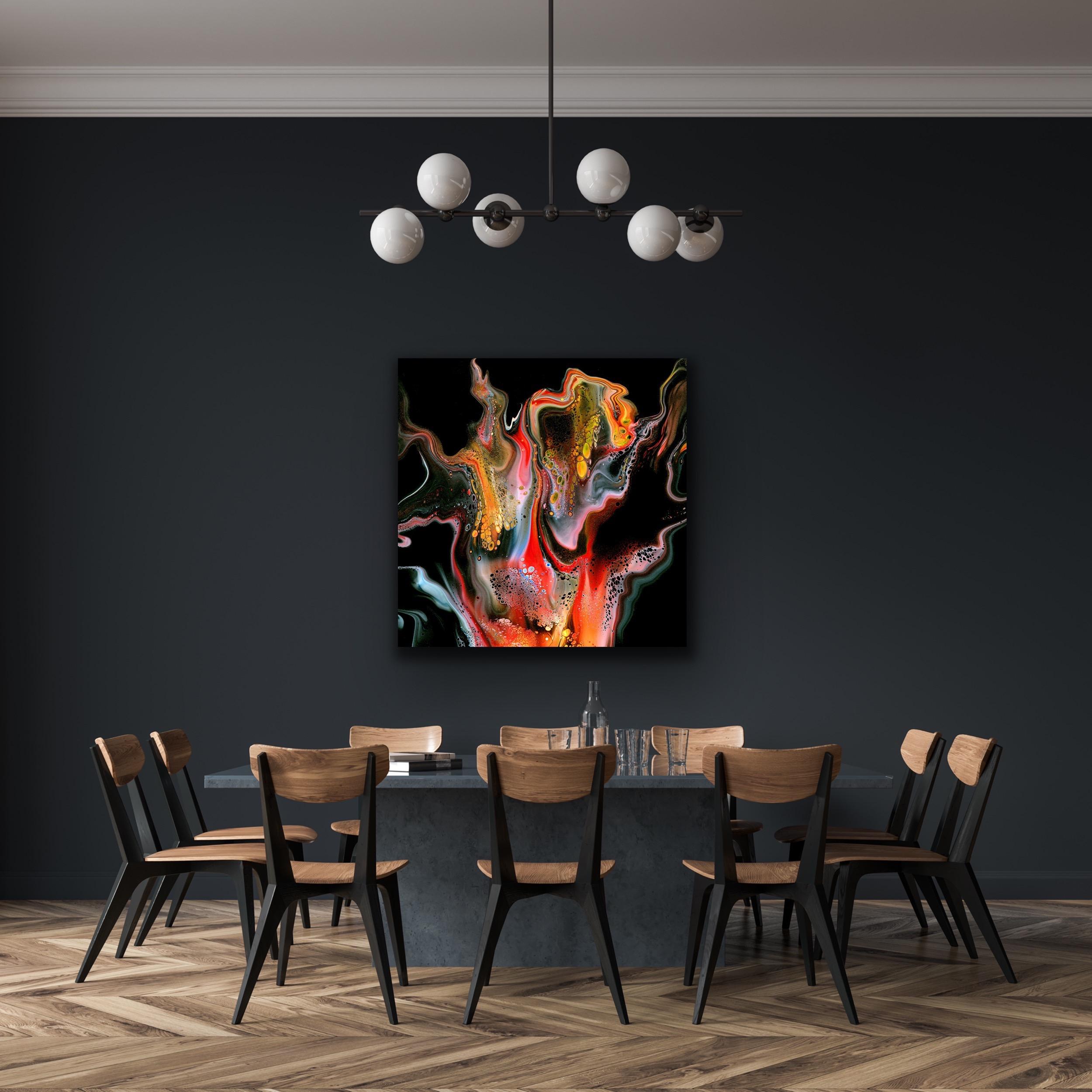 Contemporary Modern Abstract, Giclee Print on Metal, Limited Edition, by Cessy  For Sale 1