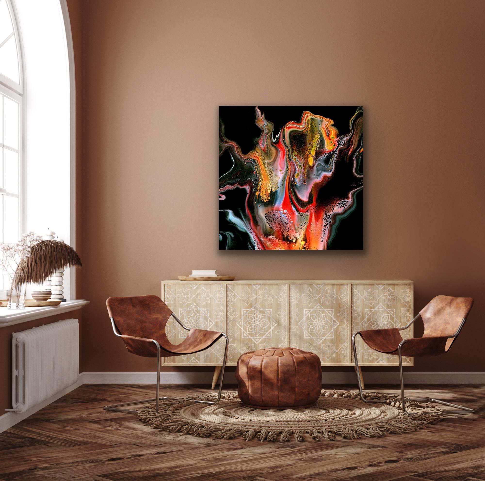 Contemporary Modern Abstract, Giclee Print on Metal, Limited Edition, by Cessy  For Sale 2