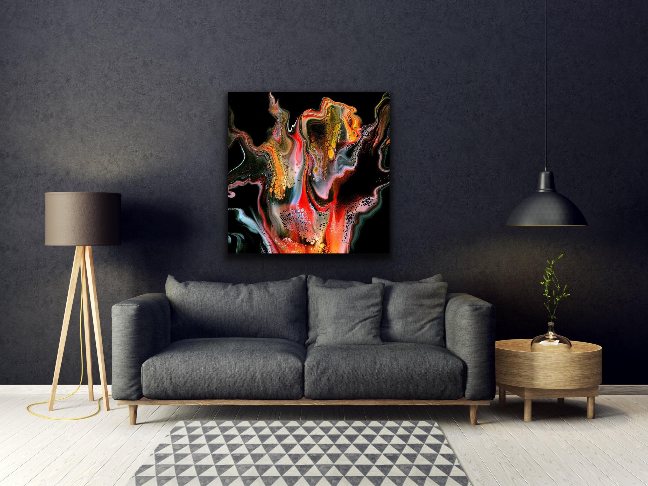 Contemporary Modern Abstract, Giclee Print on Metal, Limited Edition, by Cessy  For Sale 3