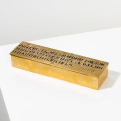 C’est La Vie by Line Vautrin, Gilt Bronze Box Whose Lid Is Enhanced with Enamel