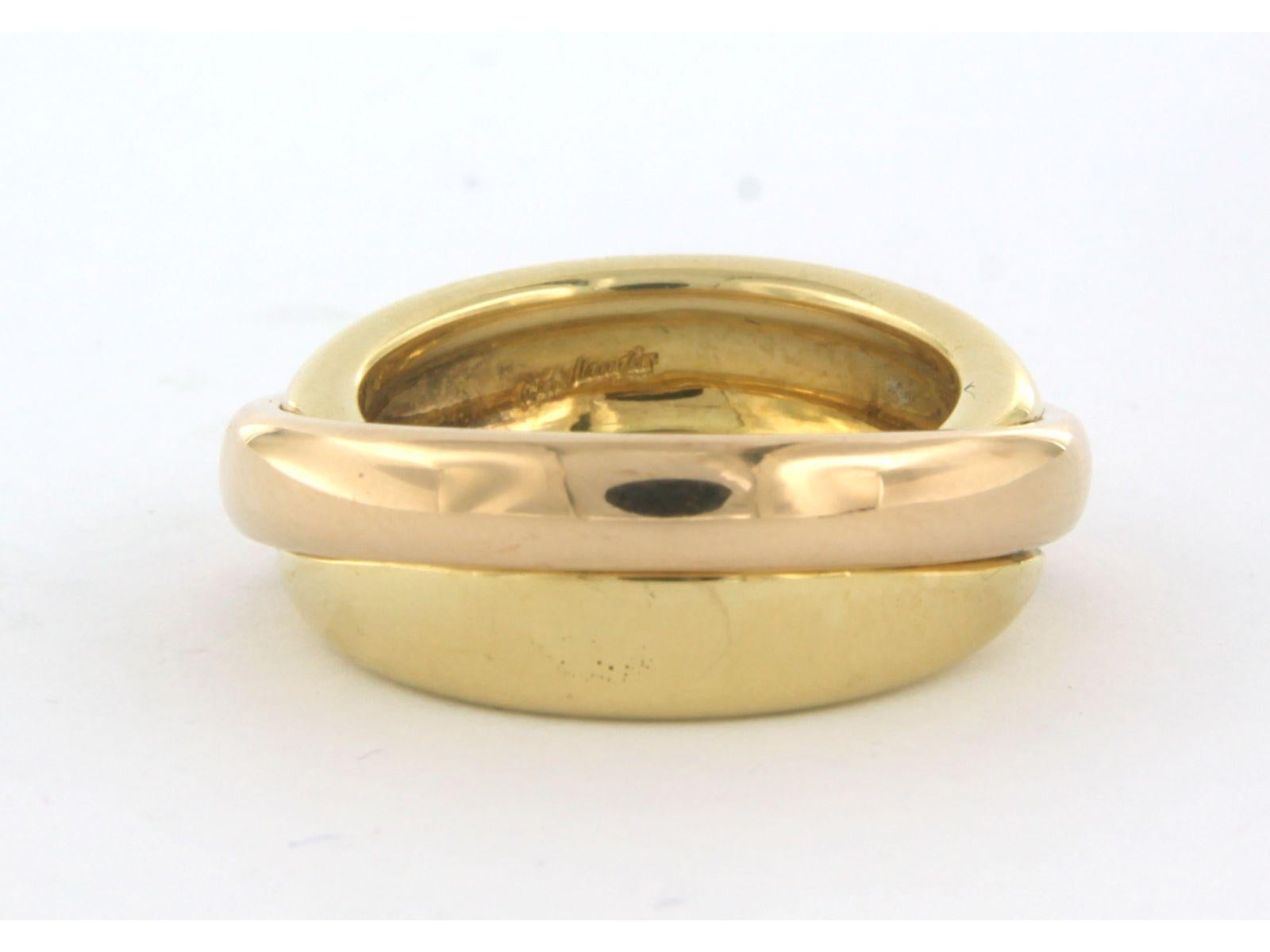 C'est Laudier - Anillo de oro rosa y amarillo de 18k - talla EE.UU. 7,5 - UE. 17.75 (56)

descripción detallada:

El anillo mide 1,0 cm de ancho

el anillo de oro rosa gira alrededor del anillo

talla del anillo US 7.5 - EU. 17.75 (56)

Peso 20.4