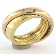 C'est Laudier - 18k rose and yellow gold ring 20.4 grams US 7.5 - EU. 17.75(56)
