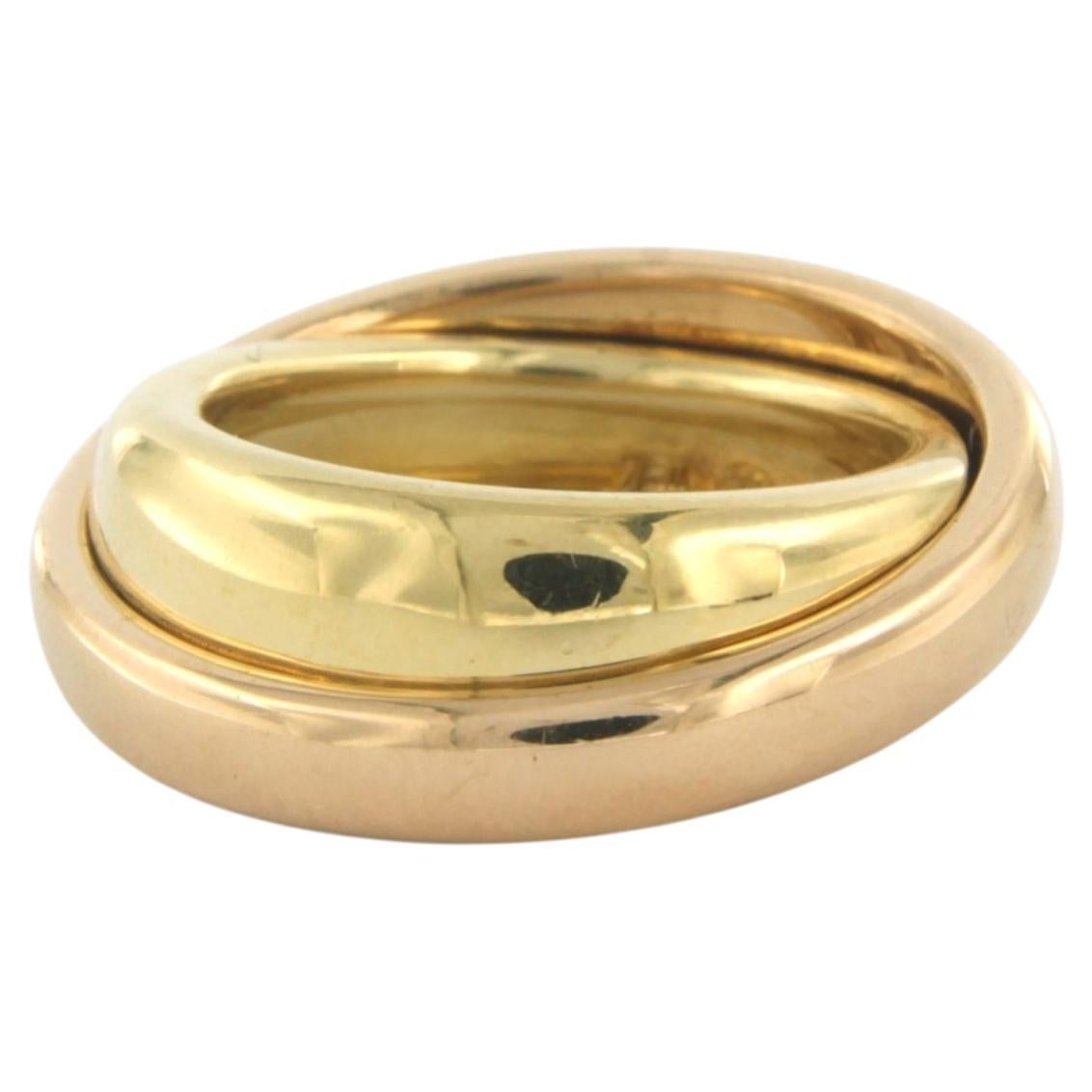 C'est Laudier - 18k rose and yellow gold ring 20.4 grams US 7.5 - EU. 17.75(56)