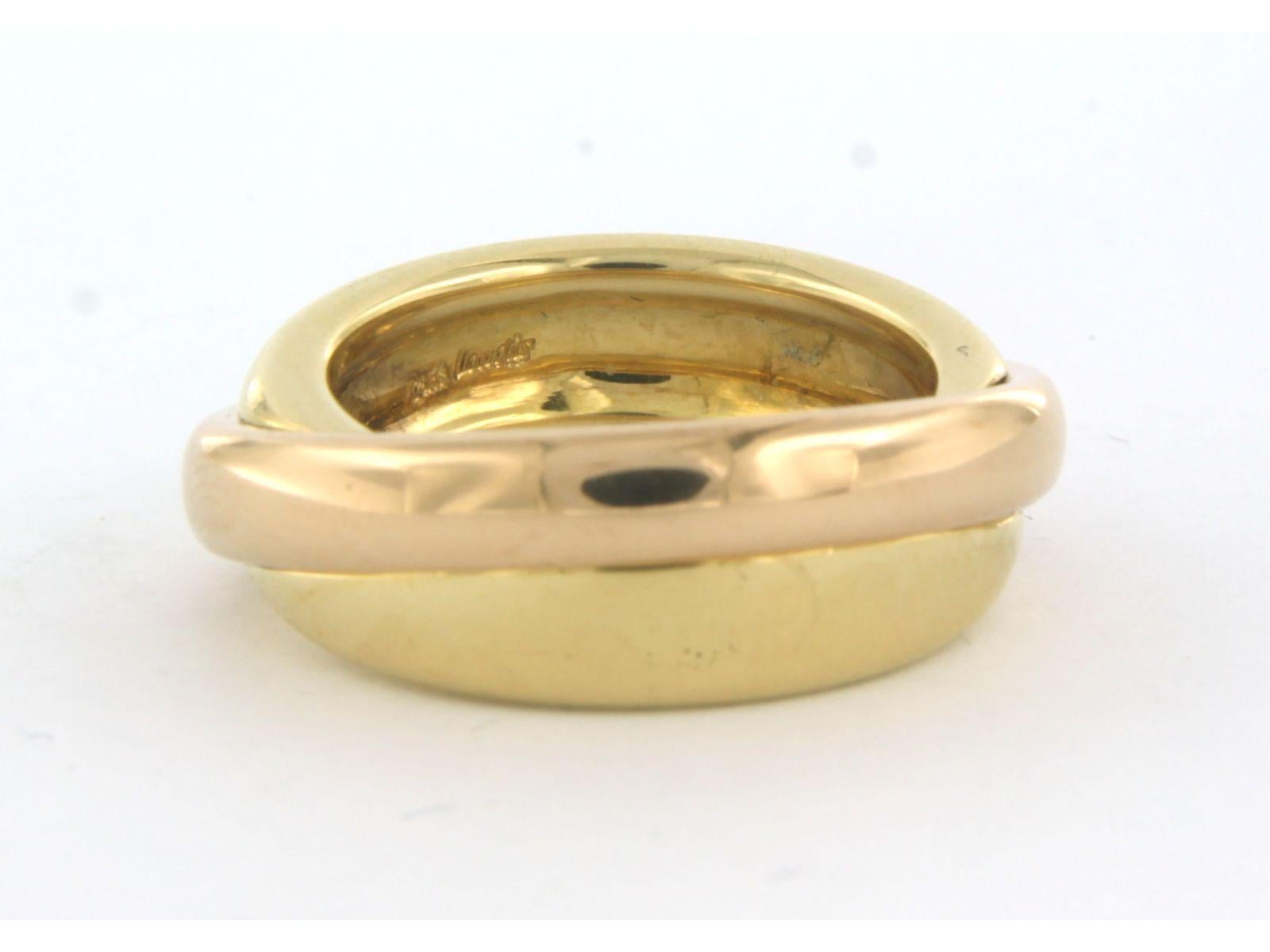 Modern C'est Laudier - 18k rose and yellow gold ring For Sale