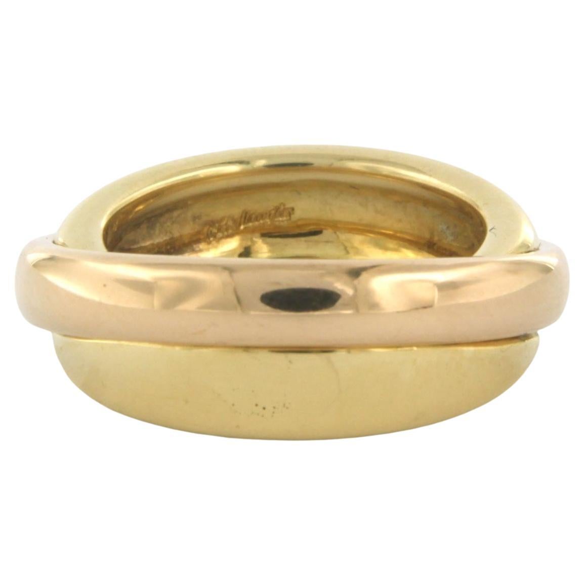C'est Laudier - 18k rose and yellow gold ring For Sale