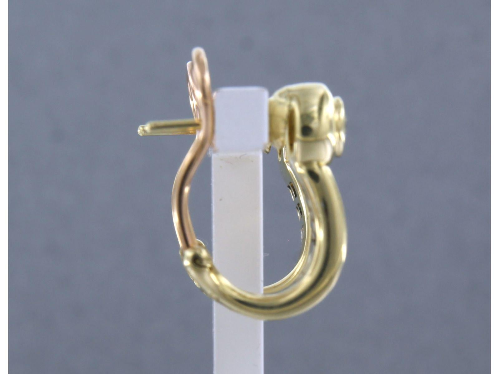 C'EST LAUDIER – Ohrringe aus 18 Karat Gelbgold mit Diamanten besetzt im Angebot 1