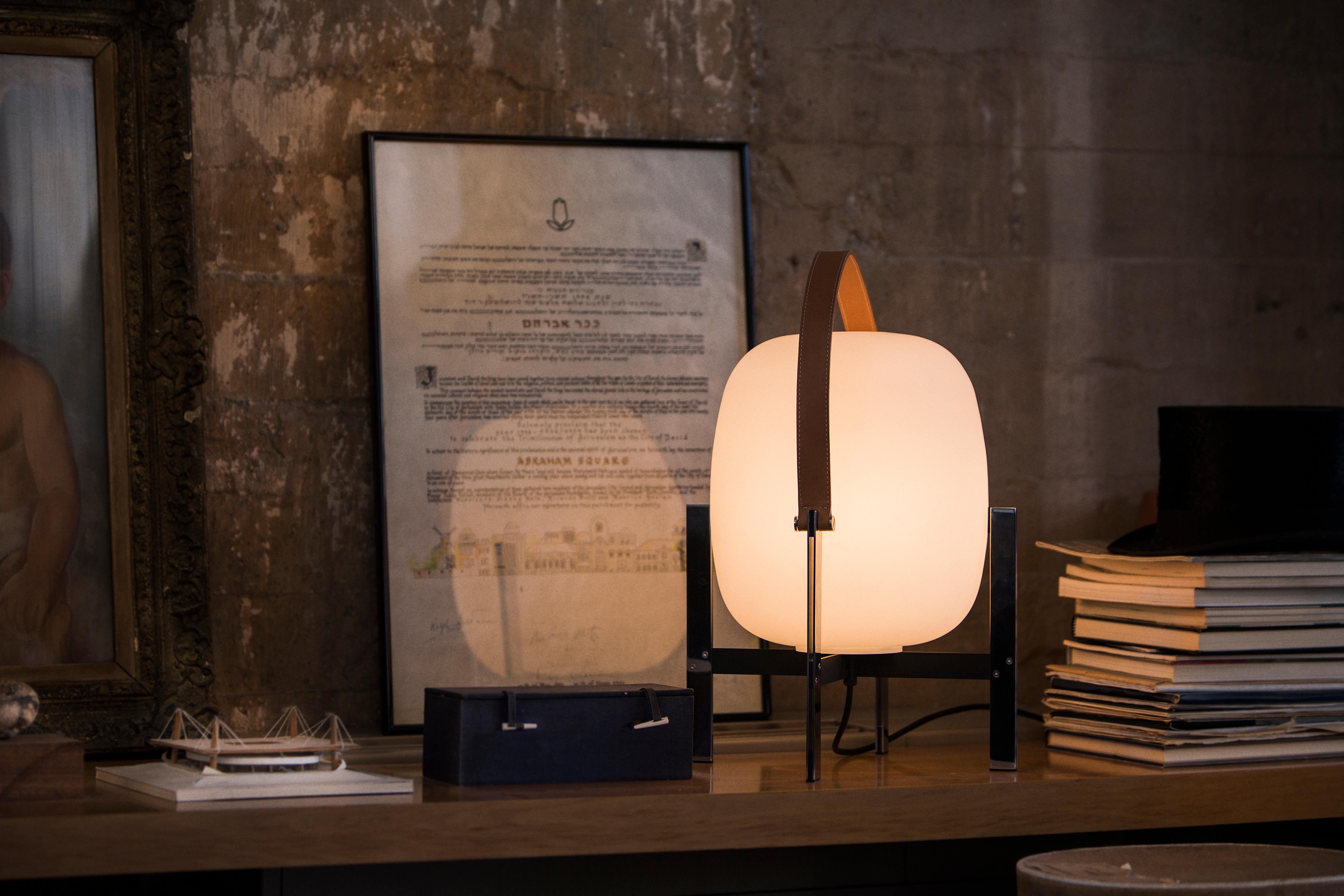 Cesta Metálica Table Lamp by Miguel Milá In New Condition For Sale In Geneve, CH