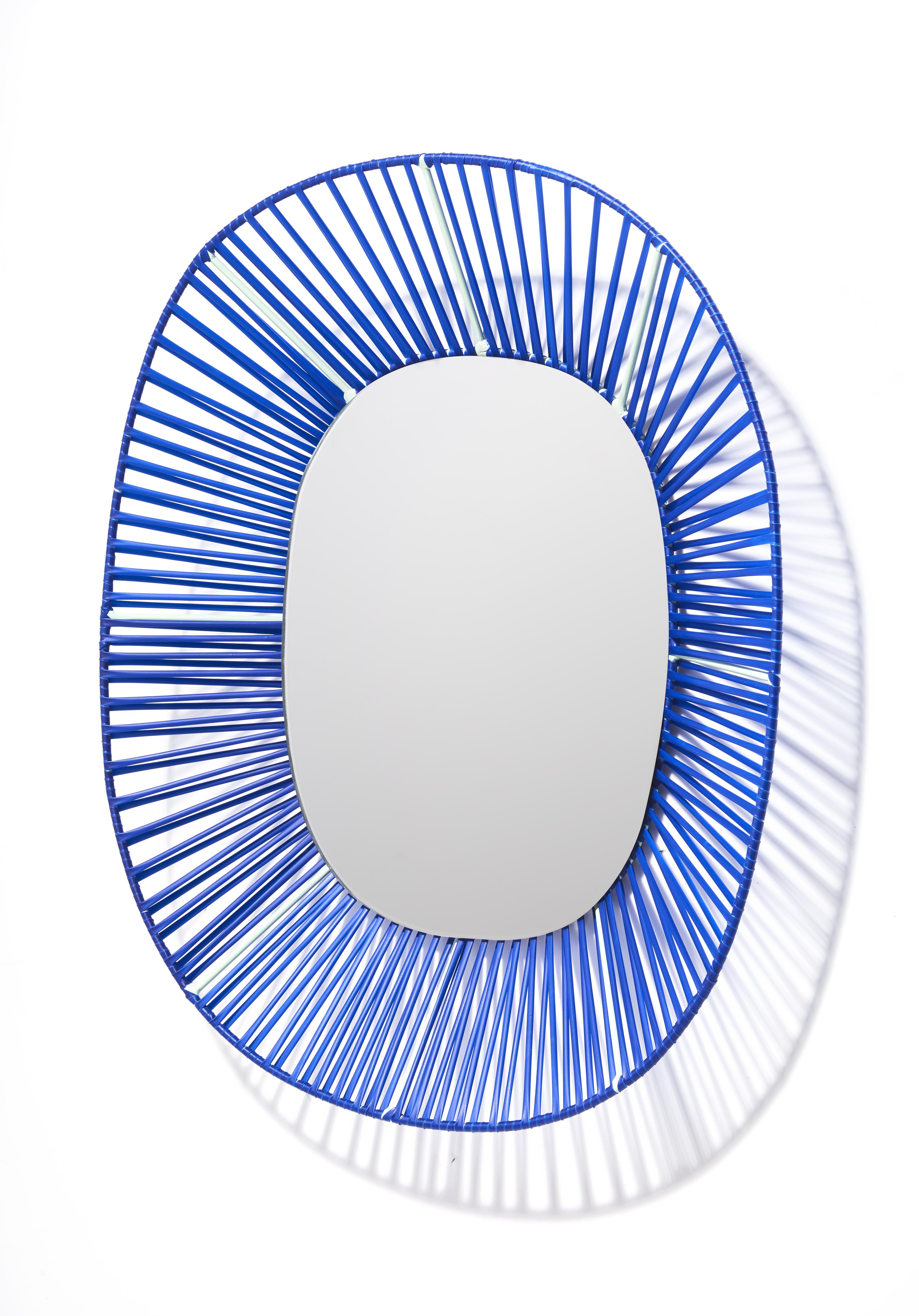 Modern Cesta Oval Mirror by Pauline Deltour For Sale