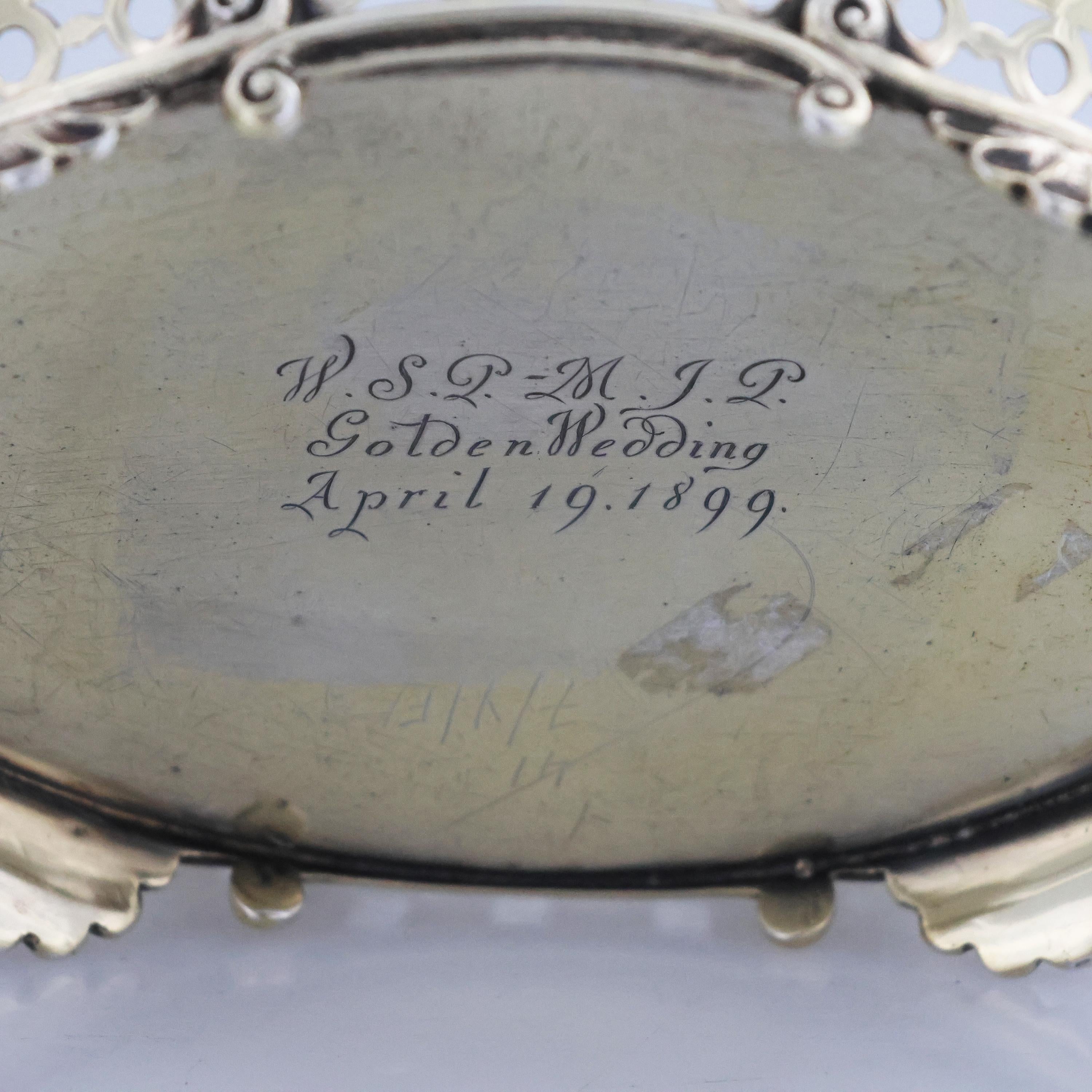 Cesta de plata de ley Reina Victoria, Charles Stuart Harris, Londres, 1898 Fines del siglo XIX