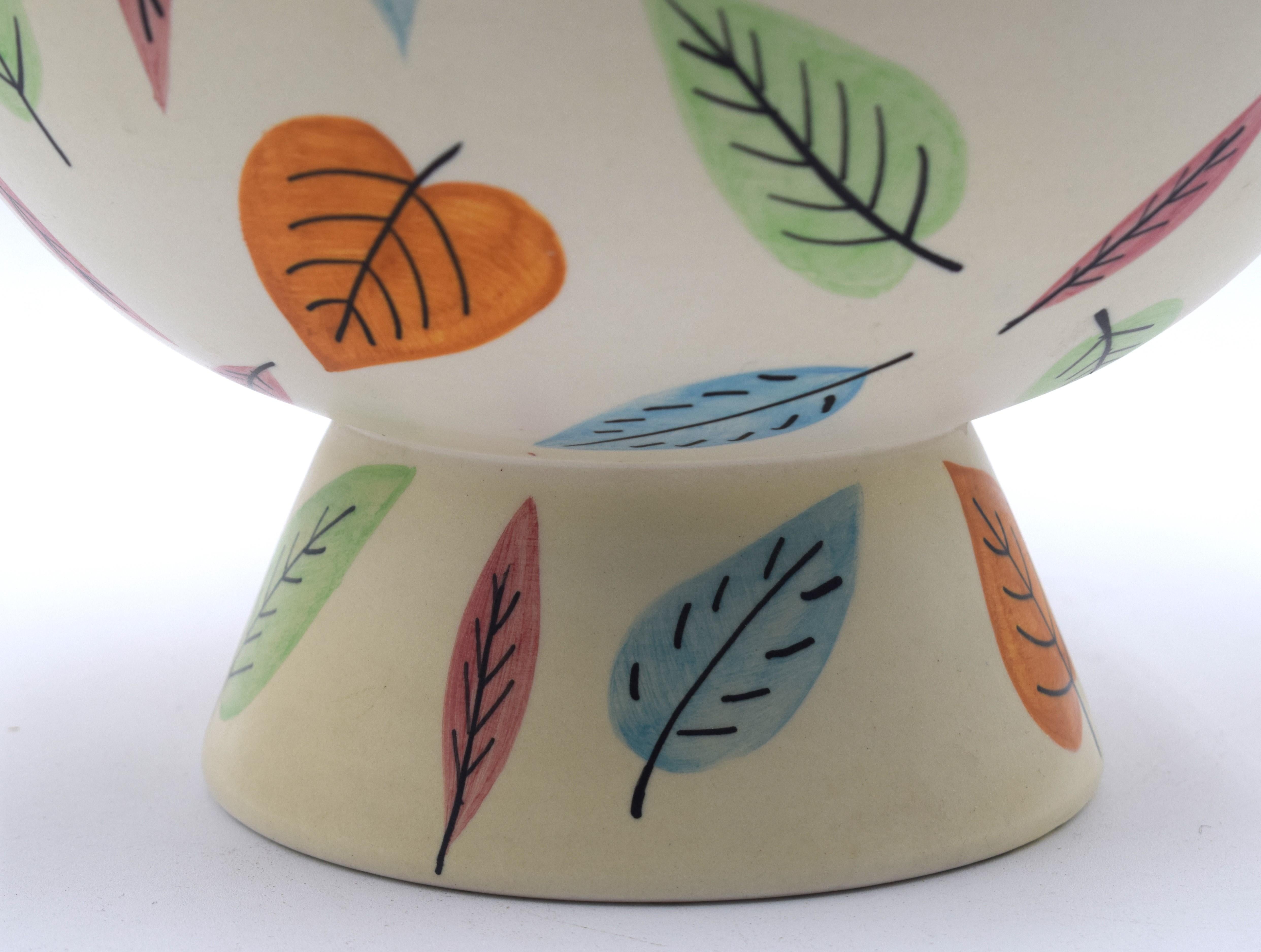 Mid-Century moderno Cestino in ceramica Lenci, Italia, anni '30 circa. in vendita
