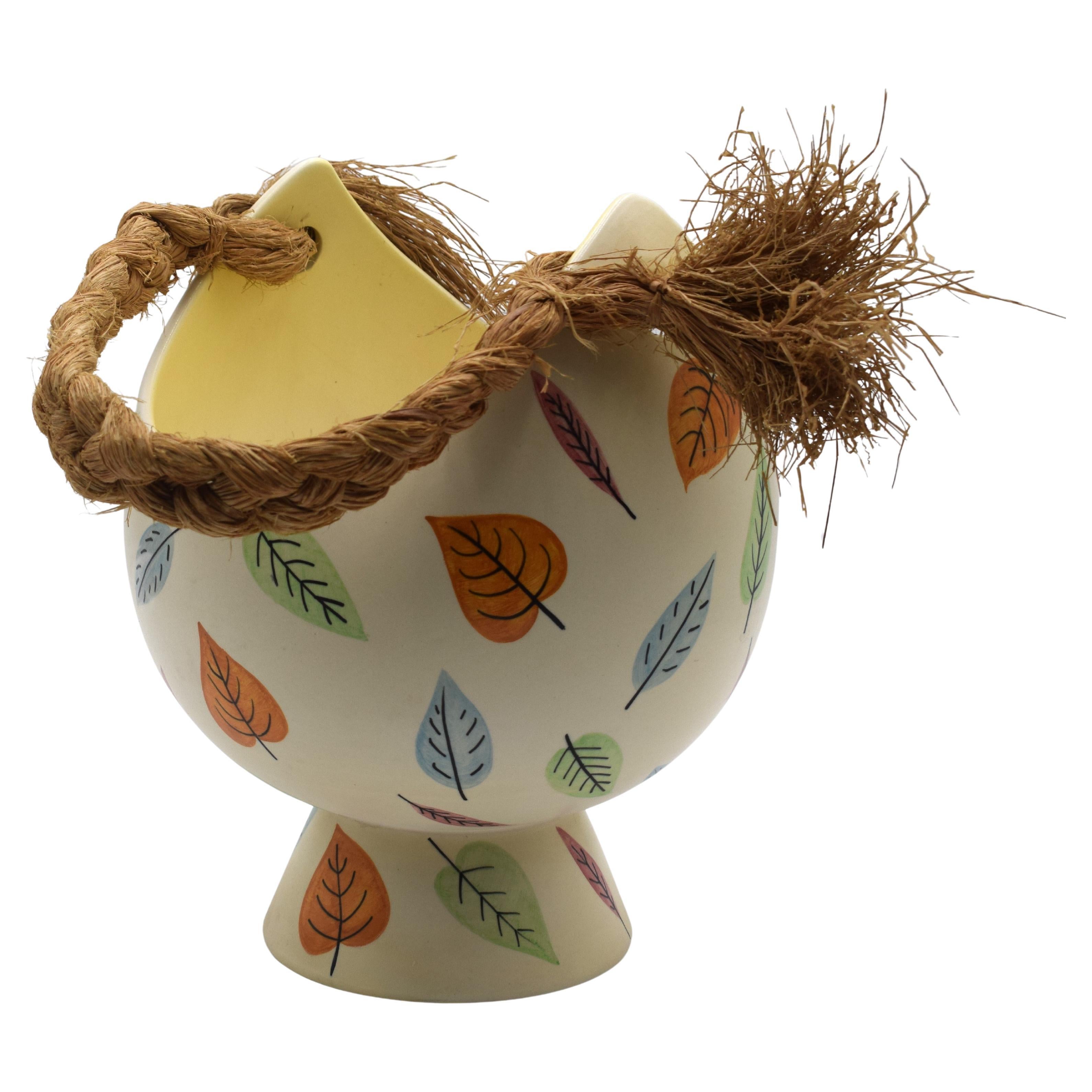 Cestino in ceramica Lenci, Italia, anni '30 circa.