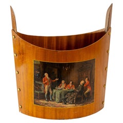 Cesta de teca, años 50