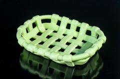 LENCI ceramic dessert basket. Turin, 1930s