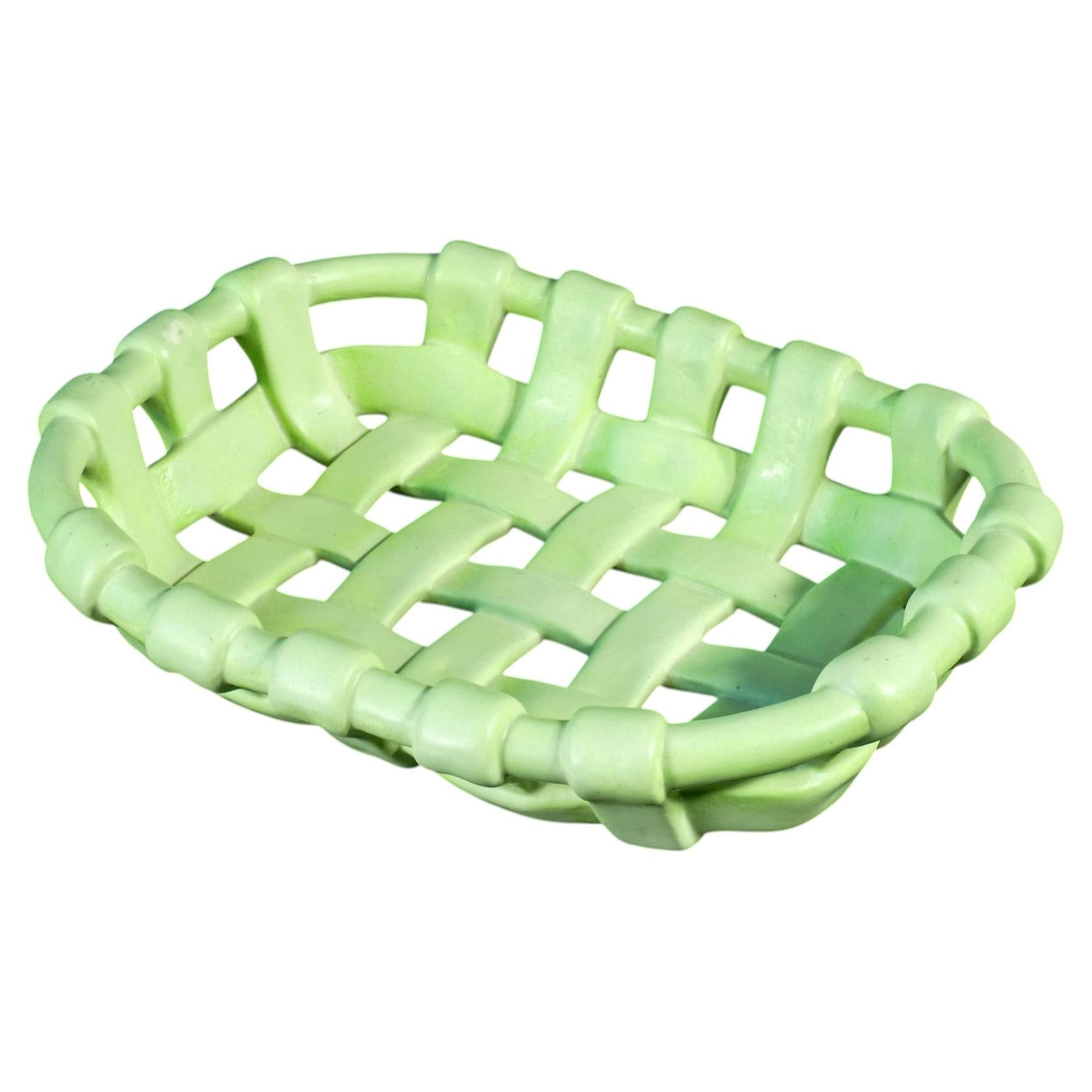 Cesta para dulces de cerámica LENCI. Turín, años 30 en venta