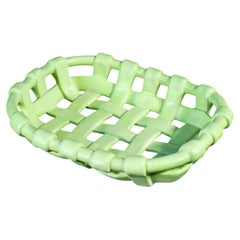 LENCI ceramic dessert basket. Turin, 1930s