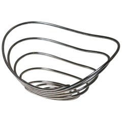 Bol « Cesto » en métal argenté de L. Sabattini pour Sabattini Argenteria, Italie, années 1960
