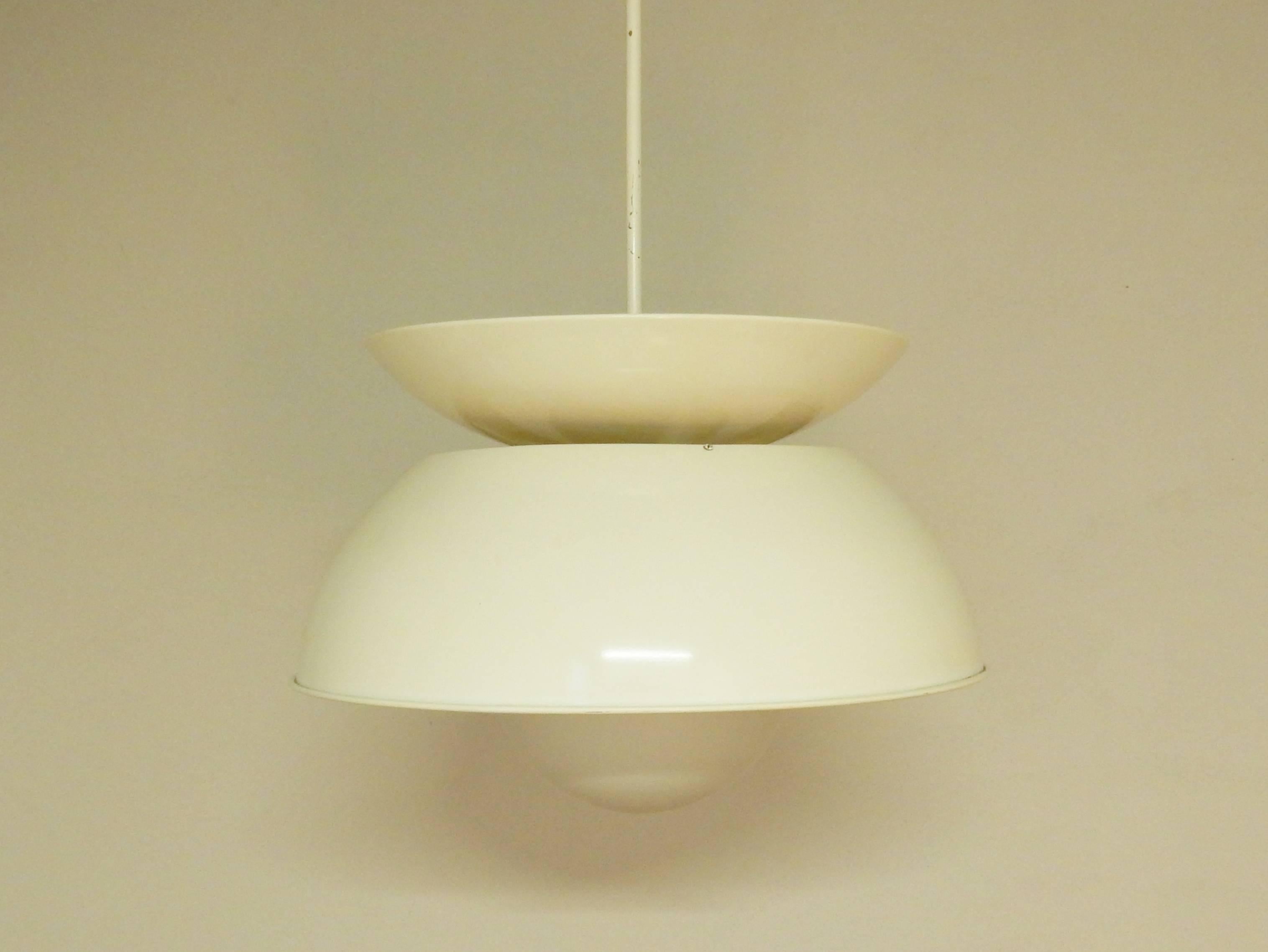 Opaline Glass 'Cetra' Pendant Light by Vico Magistretti for Artemide, Italy, 1960s