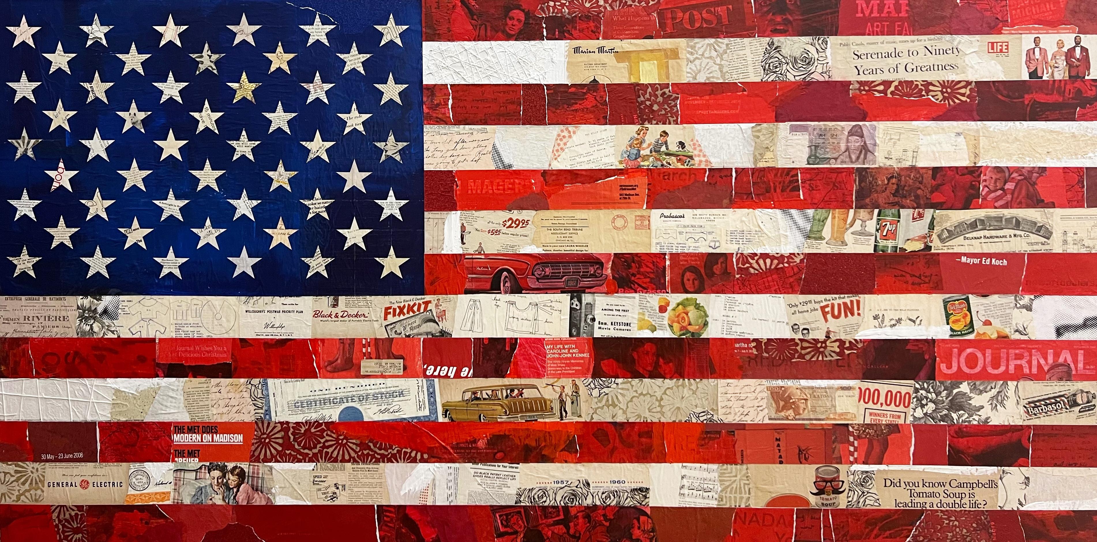 American Flag (1961) - Mixed Media Art by Cey Adams
