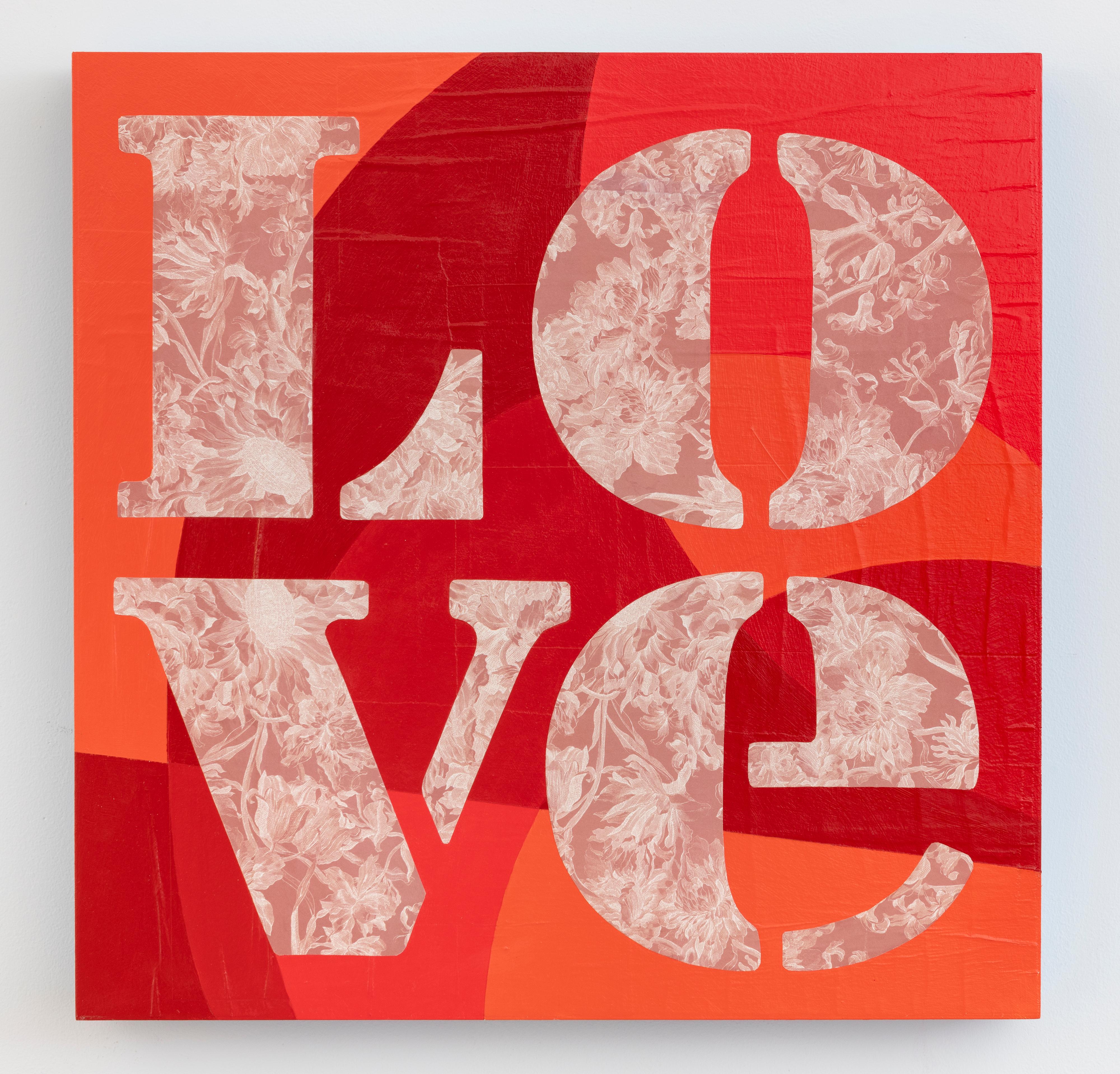 LOVE (Red) - Mixed Media Art by Cey Adams