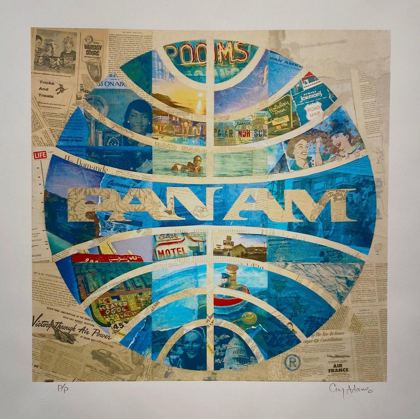 Cey Adams Abstract Print – PAN AM