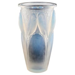 Vase en verre opalescent 'Ceylan' de Rene His 